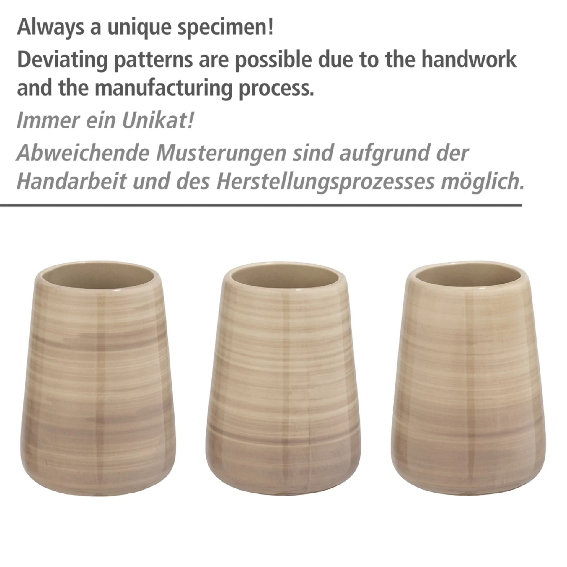 WENKO POTTERY WC-Garnitur, Beige, Keramik