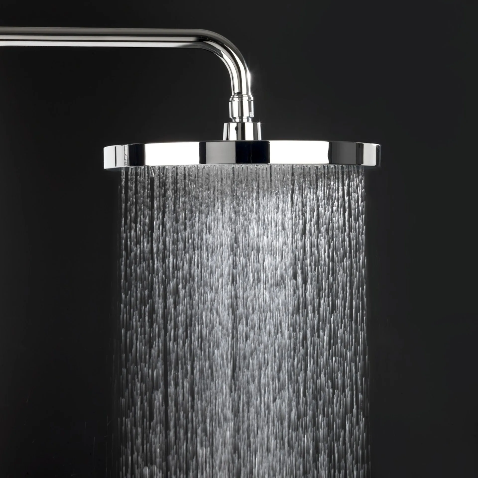 WENKO SOFTWATER Duschkopf Regendusche Ø 26 cm, Chrom/Schwarz, 3 verschiedene Wasserstrahlarten