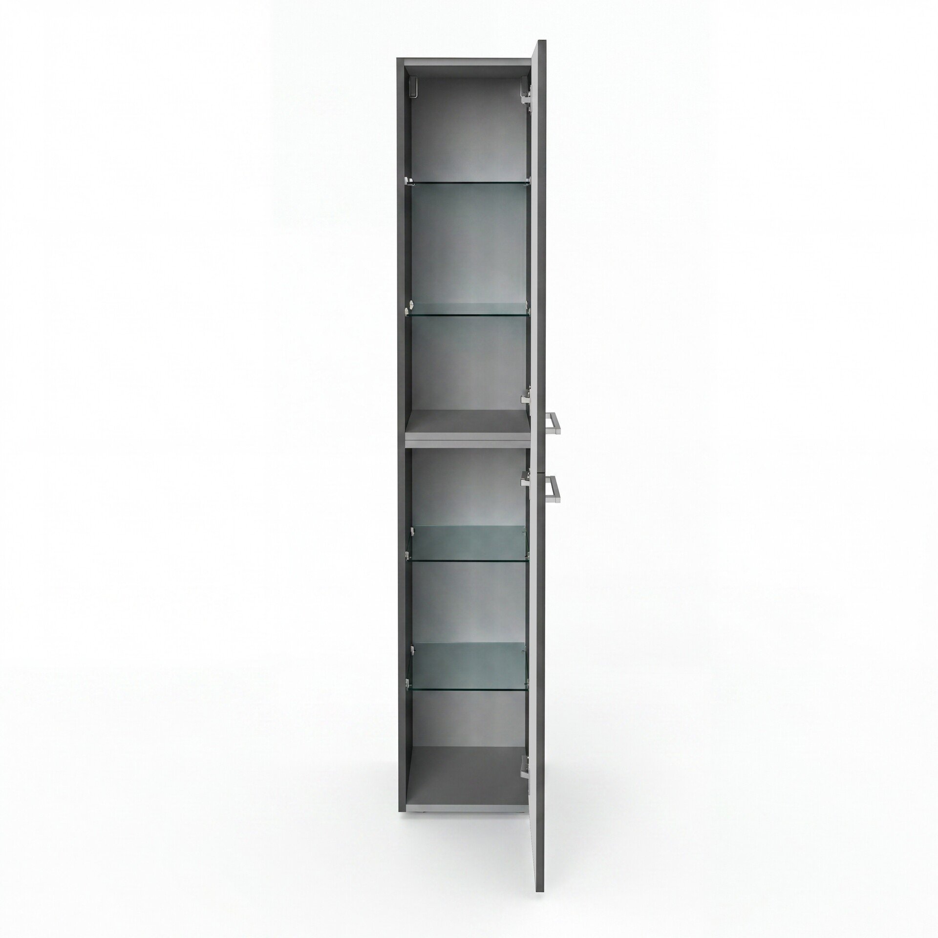 FACKELMANN B.ROUND Hochschrank 30 cm breit, Anthrazit, Türanschlag rechts