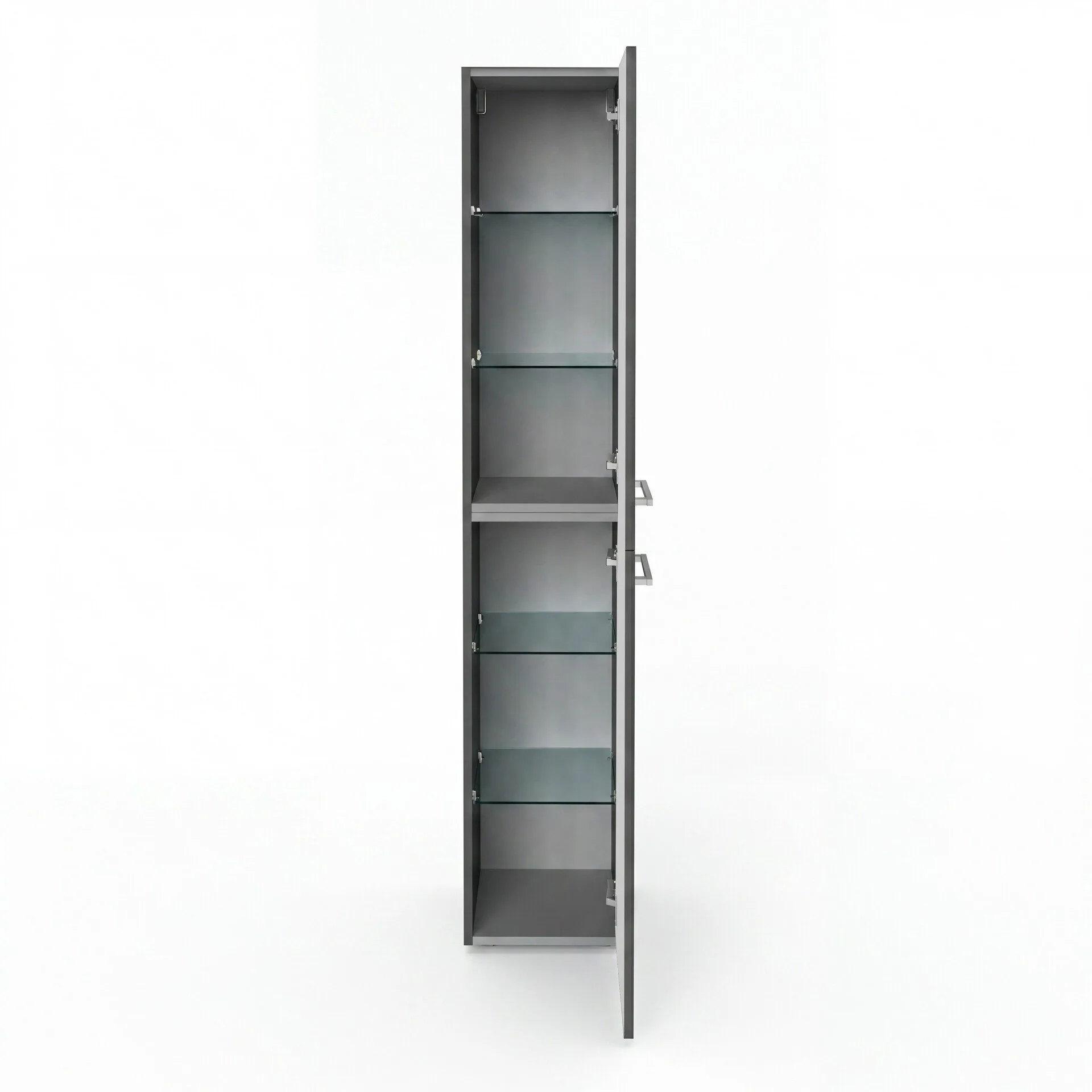 FACKELMANN B.ROUND Hochschrank 30 cm breit, Anthrazit, Türanschlag rechts