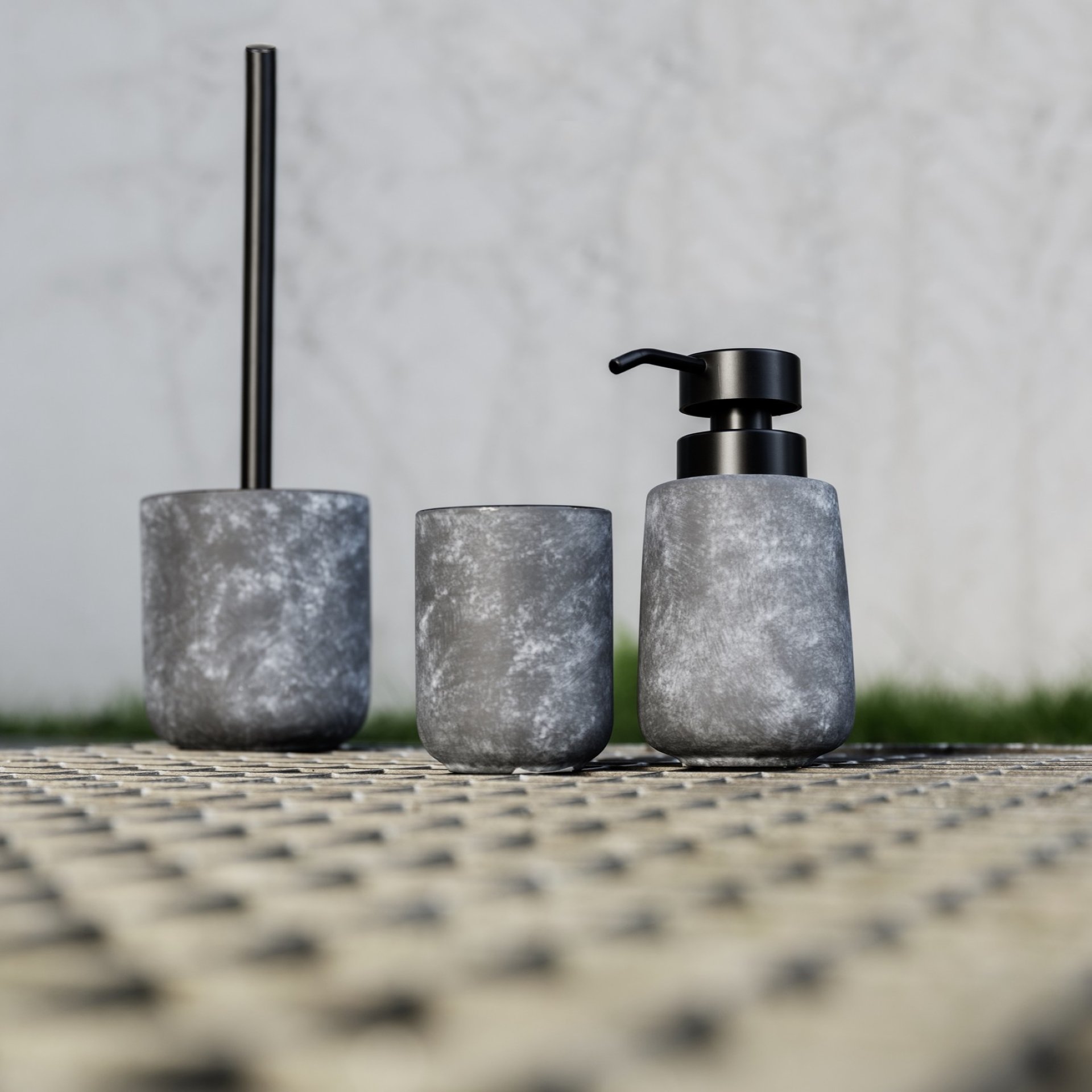 WENKO SACILE WC-Garnitur, Grau, Keramik