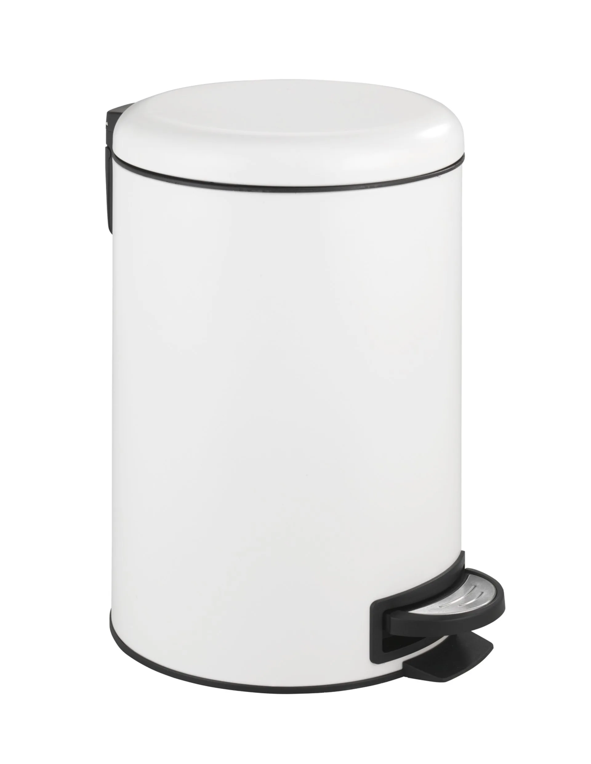 WENKO LEMAN Mülleimer 12 Liter, Weiß, Easy Close
