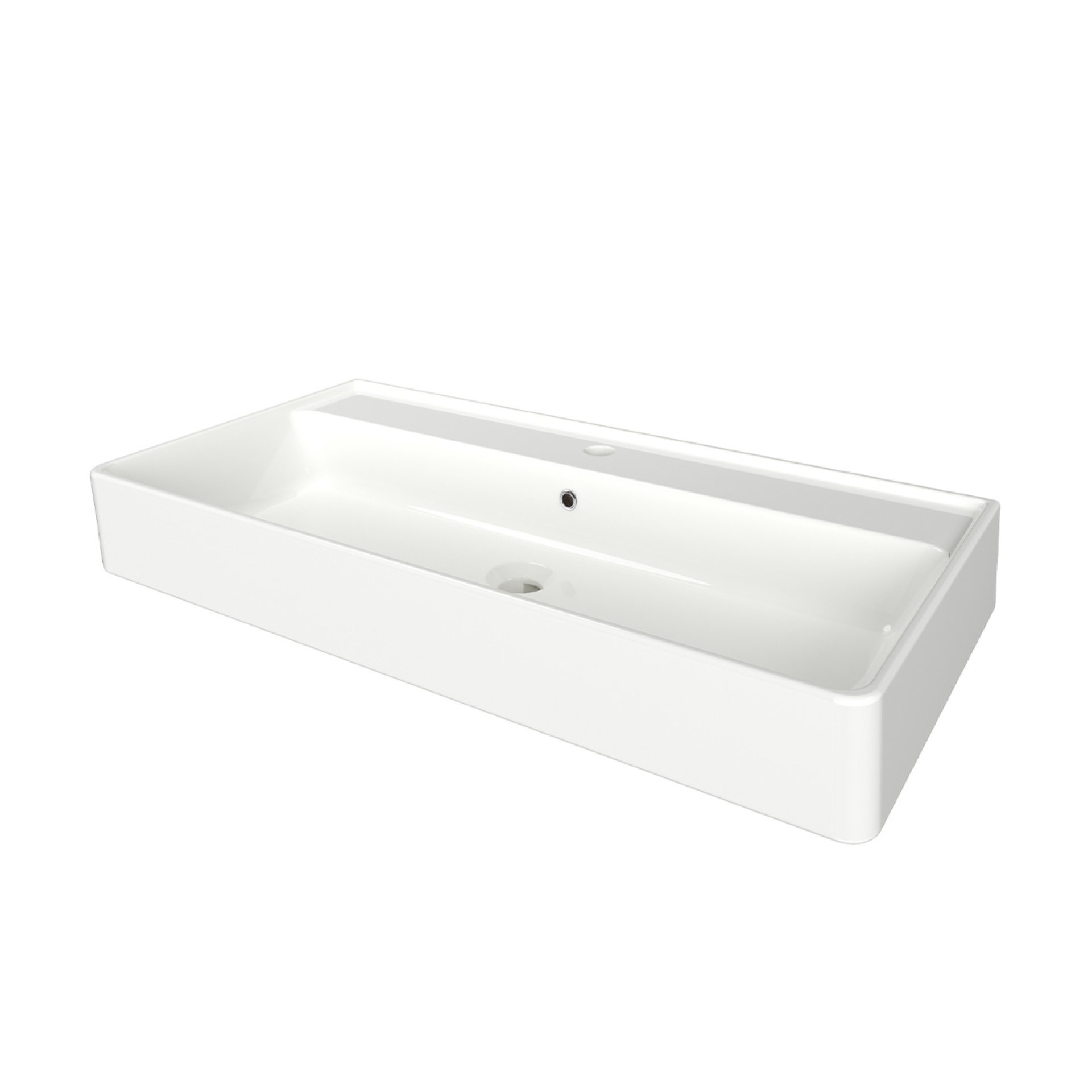 Fackelmann VAIDA Aufsatzbecken 81 cm breit, Keramik, Weiß