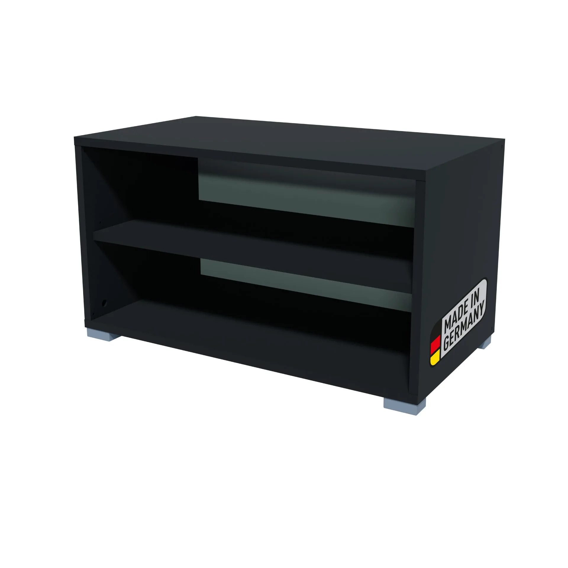 BADEDU VEER Regal 70 cm breit, Anthrazit, 2 Fächer