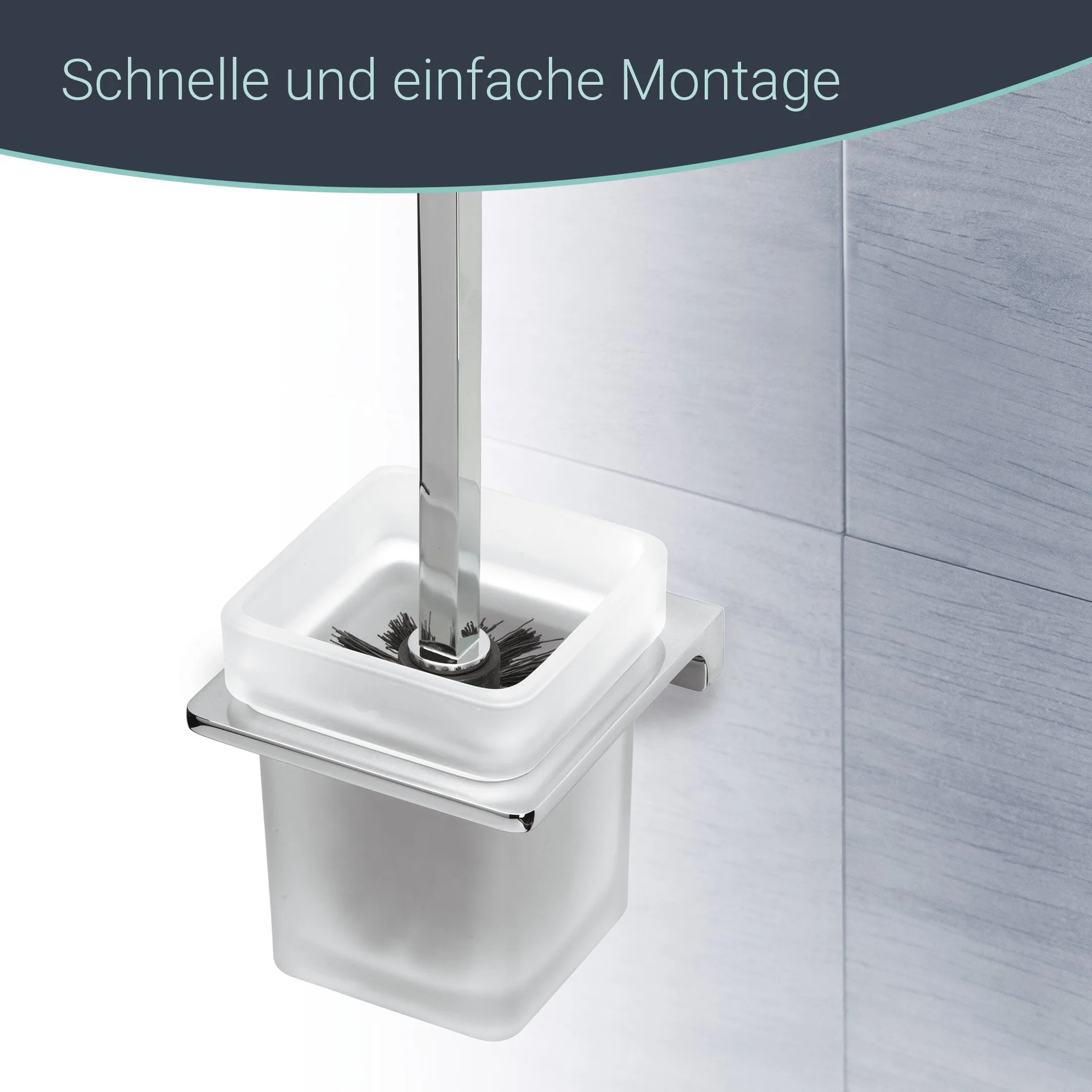 BadeDu SIRIUS Toilettenbürste mit Halter Chrom