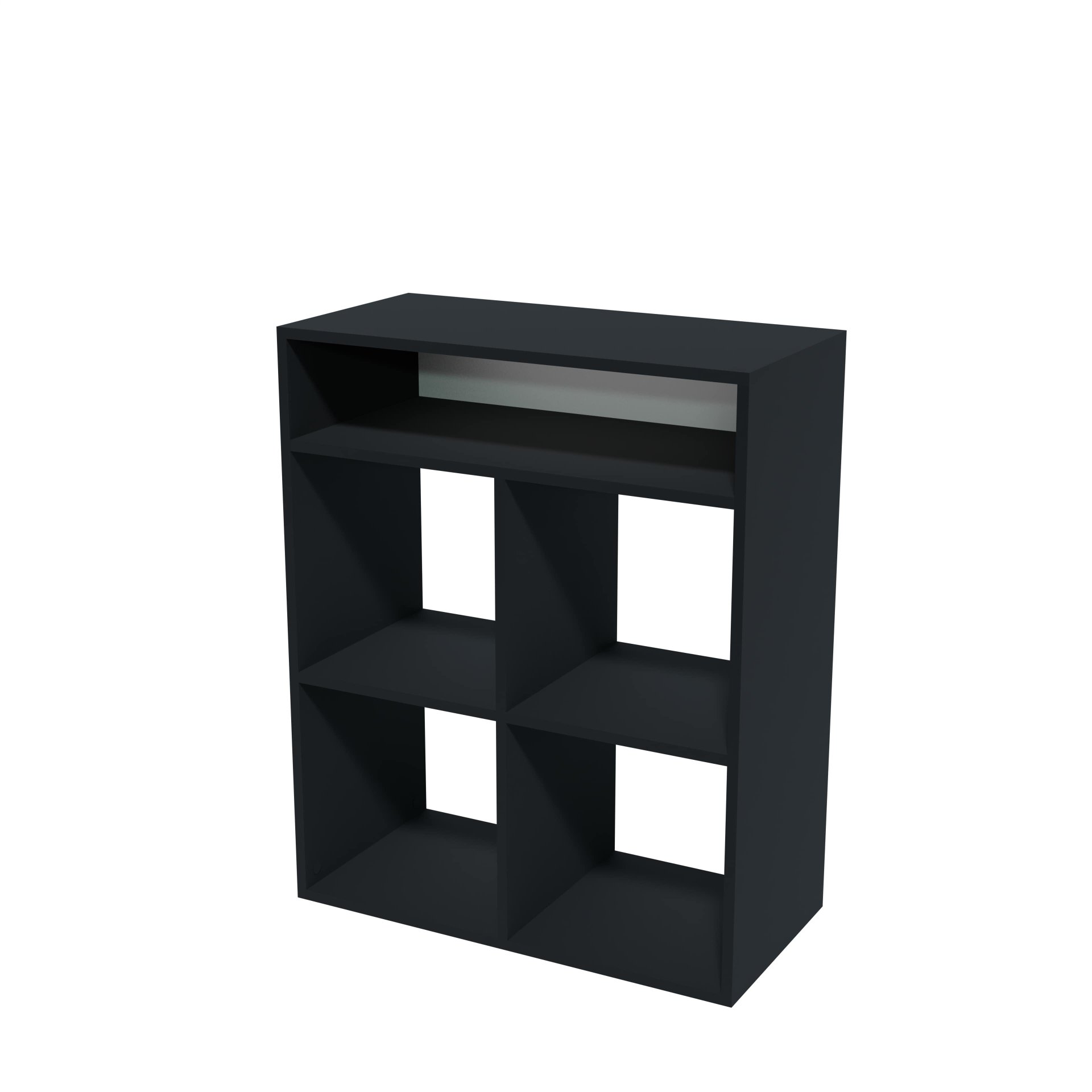 BADEDU WARD Regal 72 cm breit, Anthrazit, 5 Fächer