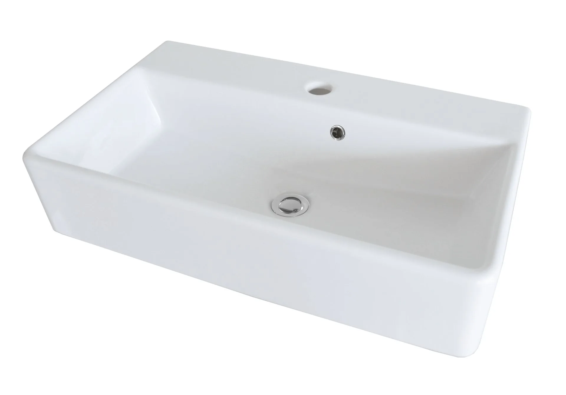 FACKELMANN Waschbecken 60 cm breit, Weiß, Keramik