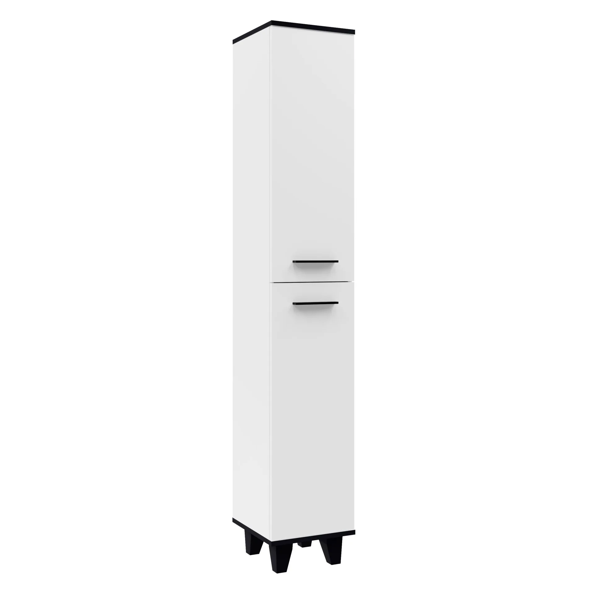 FACKELMANN TE-A Hochschrank 30 cm breit, Weiß, mit Füßen