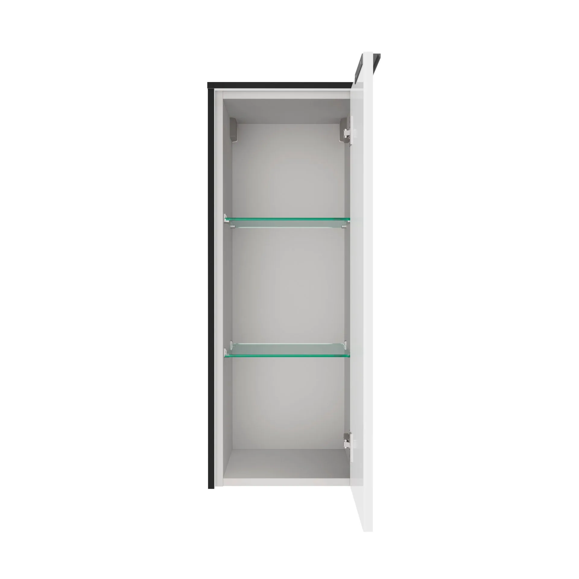 FACKELMANN FLAIR Midischrank 33 cm breit, Weiß/Anthrazit, Türanschlag rechts