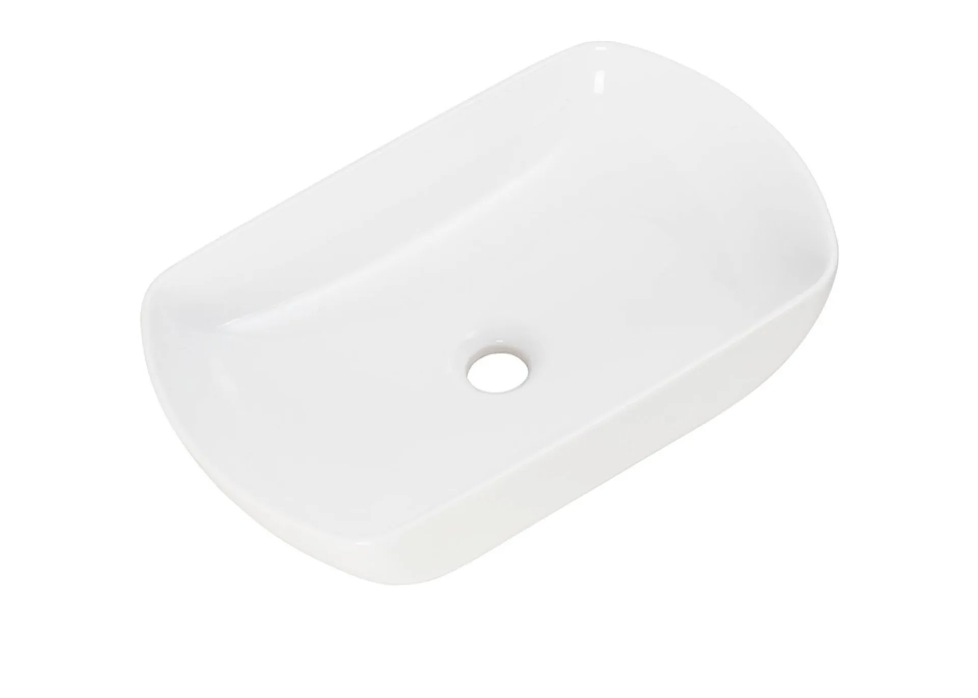 FACKELMANN OXFORD Badmöbel Set 7-teilig 90 cm breit, Weiß, Aufsatzwaschbecken Keramik Weiß + Waschtischplatte + LED Spiegel + Regal