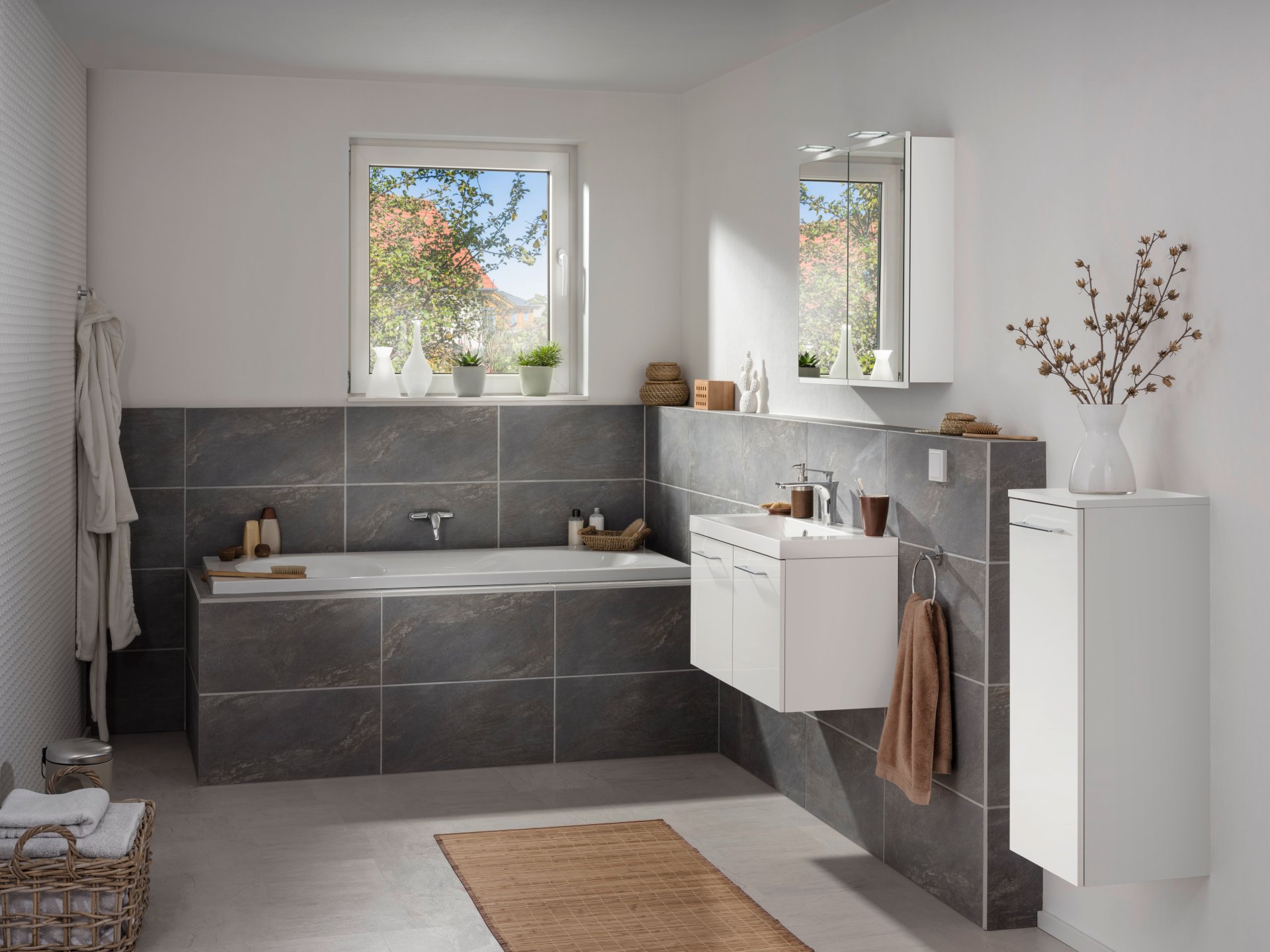 Fackelmann LIMA Midischrank 30 cm, Weiß