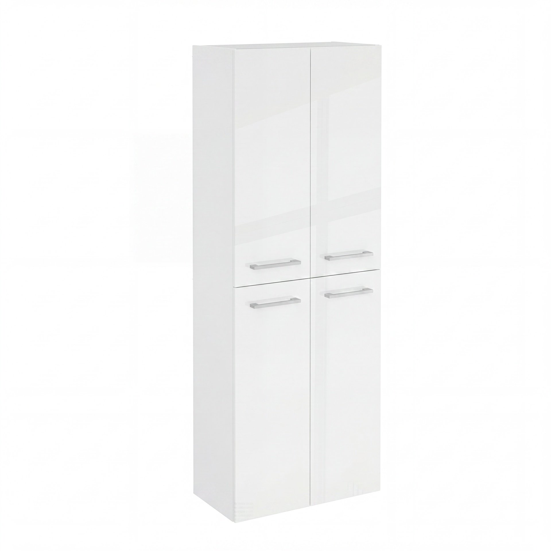 FACKELMANN B.ROUND Doppel Hochschrank 30 cm breit, Weiß