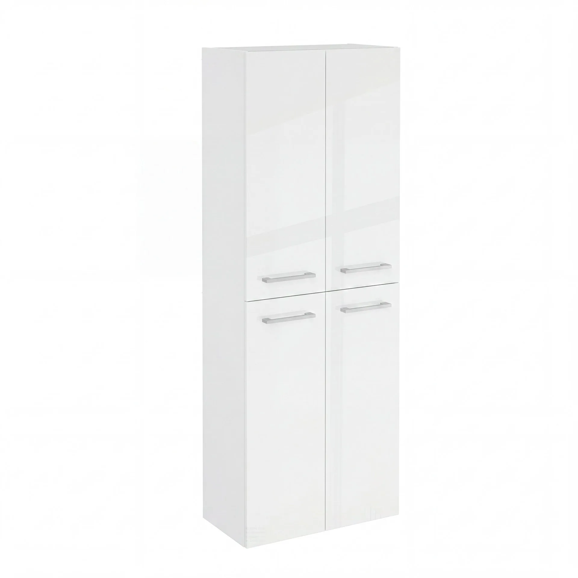FACKELMANN B.ROUND Doppel Hochschrank 60 cm breit, Weiß