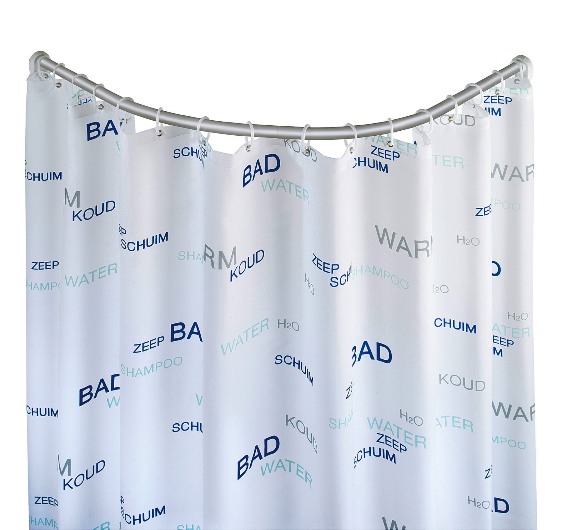 WENKO Duschstange 80 x 80 / 90 x 90 cm, Chrom, Rund