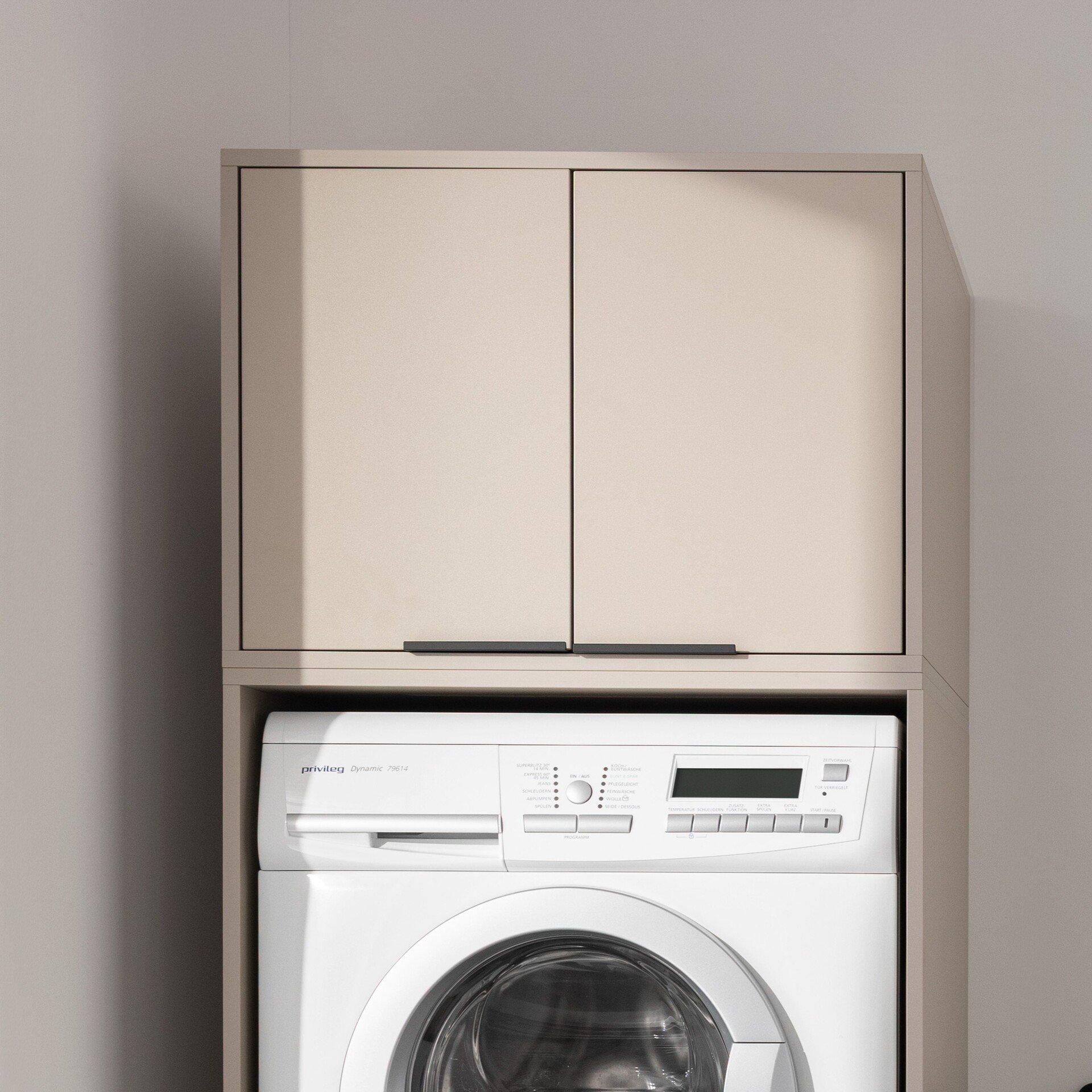 FACKELMANN Waschmaschinen Aufsatzschrank 65 cm breit, Grau