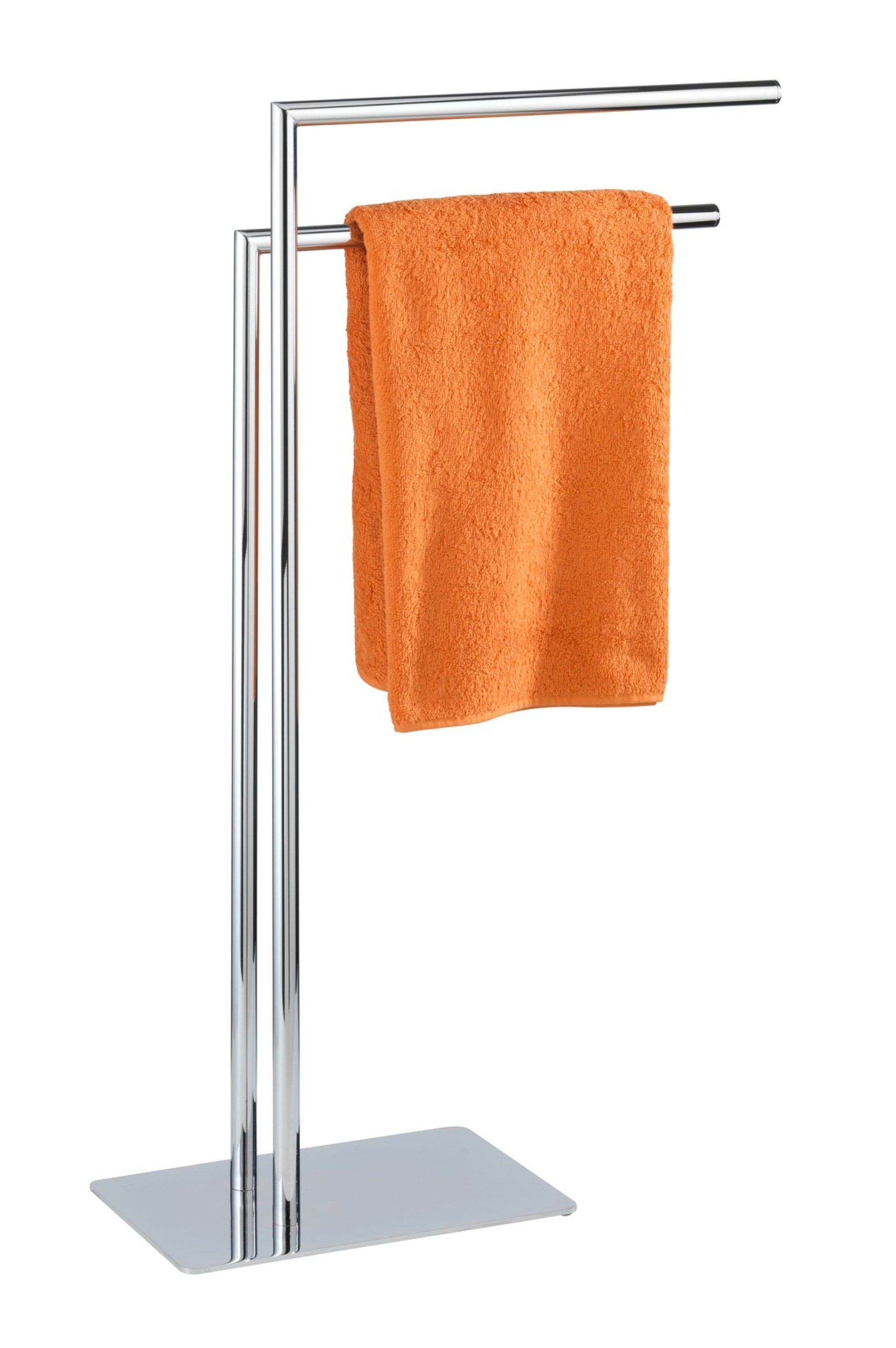 WENKO RECCO Handtuchhalter, Chrom, mit 2 Armen, stehend