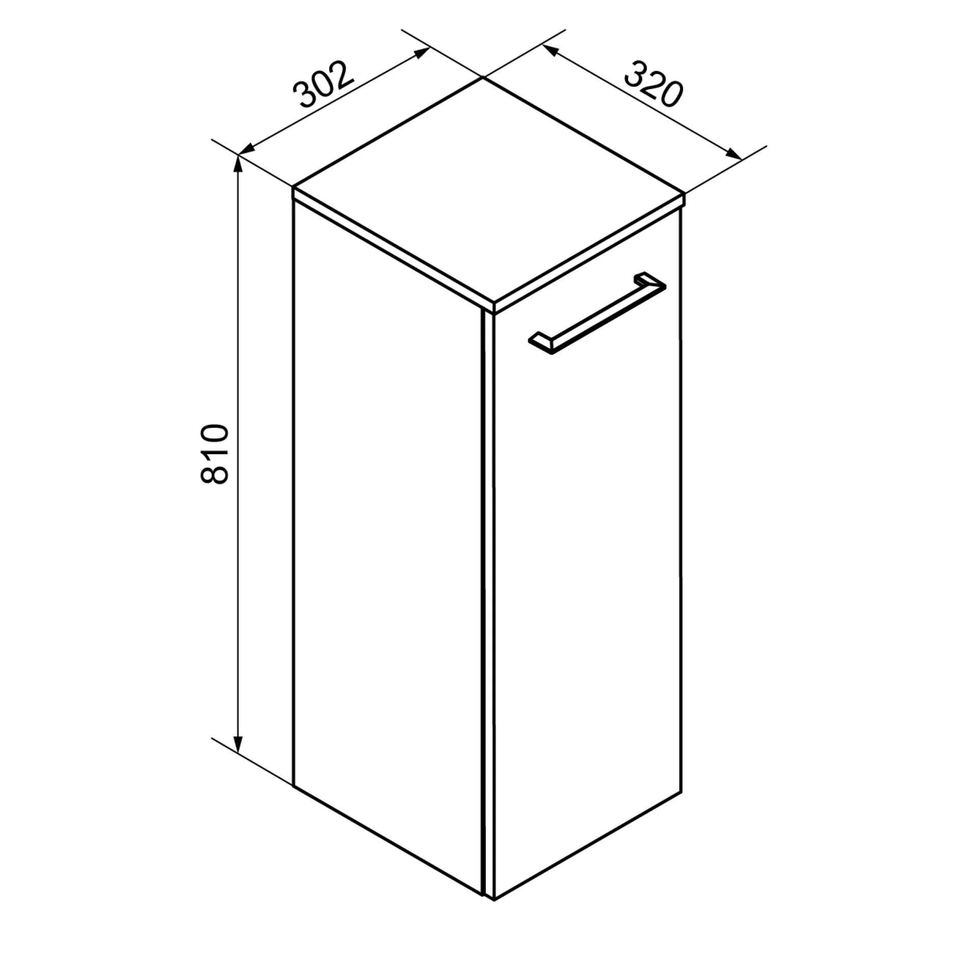 Fackelmann B.PERFEKT Midischrank 31 cm breit, Braun hell