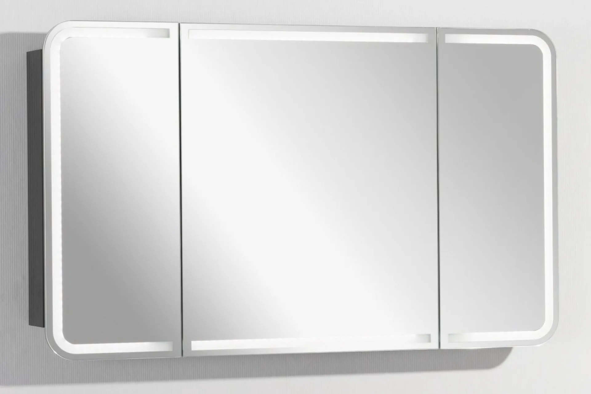 Lanzet M9 Spiegelschrank 120 cm mit umlaufender LED-Beleuchtung, Anthrazit
