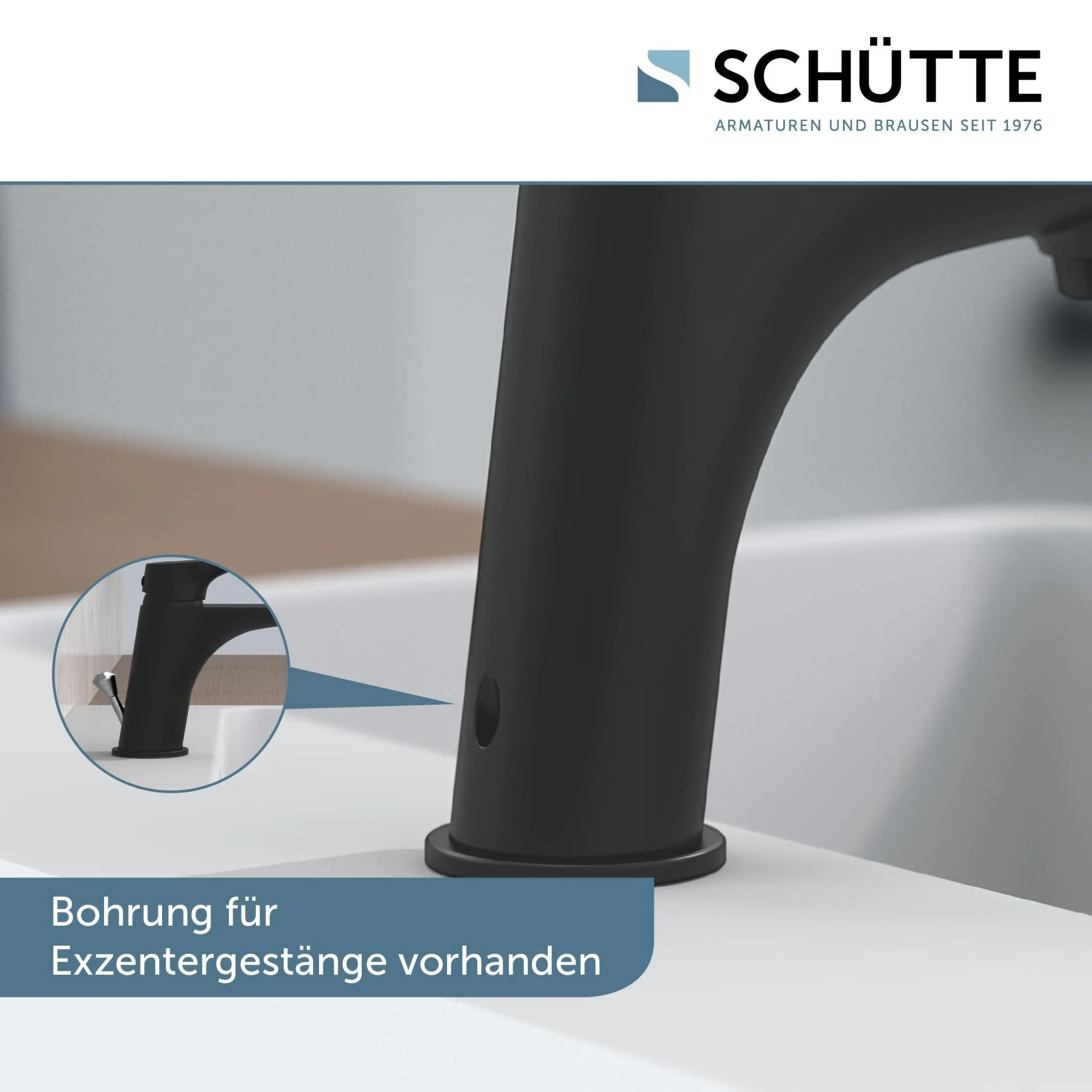 SCHÜTTE BOSTON Waschtischarmatur, Schwarz matt