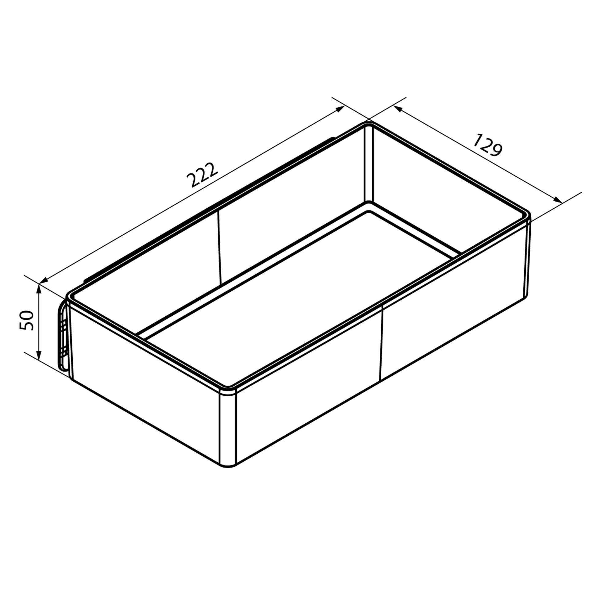 FACKELMANN Aufbewahrungsbox 22 cm breit, Anthrazit, für Waschbeckenunterschrank