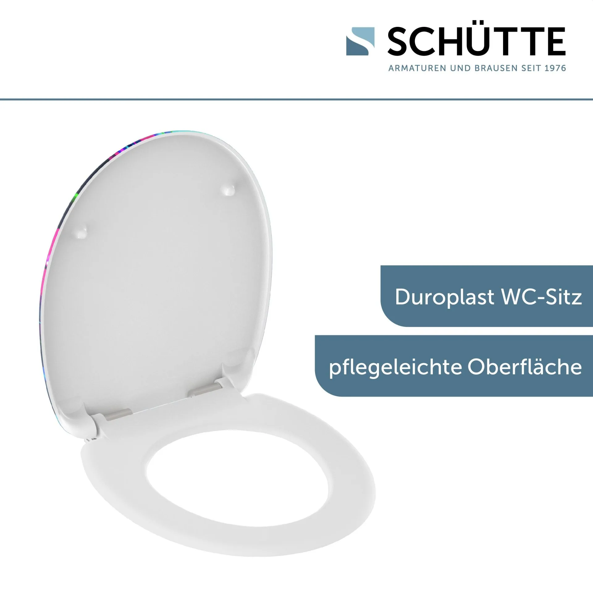 SCHÜTTE NEON PAINT WC-Sitz, Kunststoff, mit Absenkautomatik