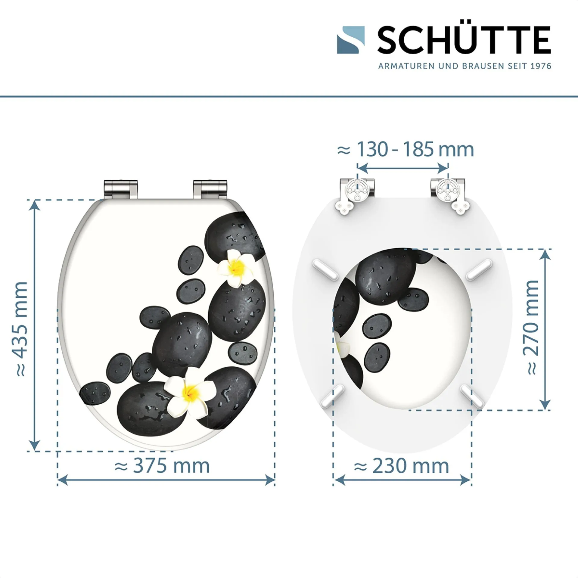 Schütte STONE DECORATION WC-Sitz, mit Absenkautomatik