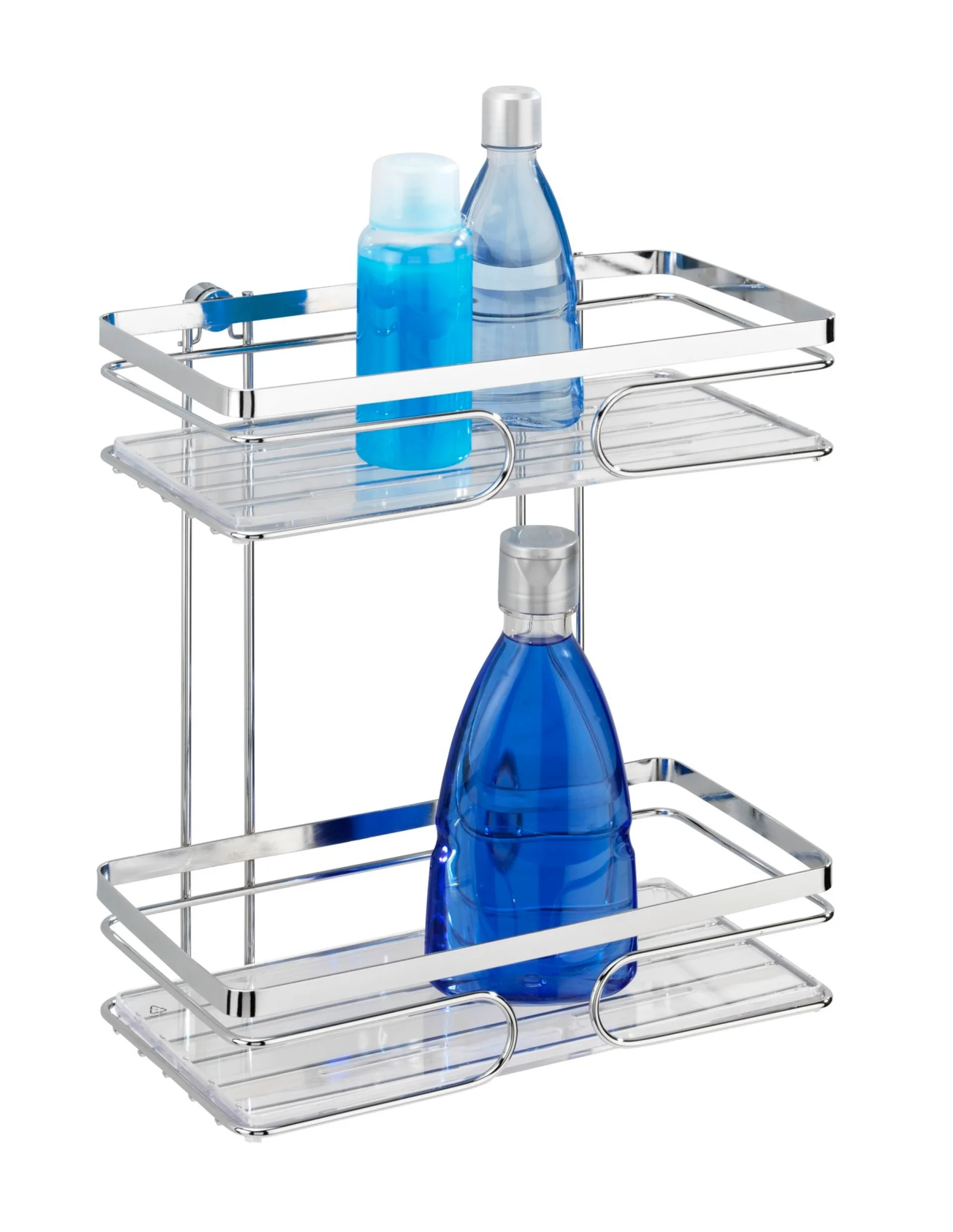 WENKO PREMIUM Duschablage, Chrom, 2 Etagen, Edelstahl rostfrei