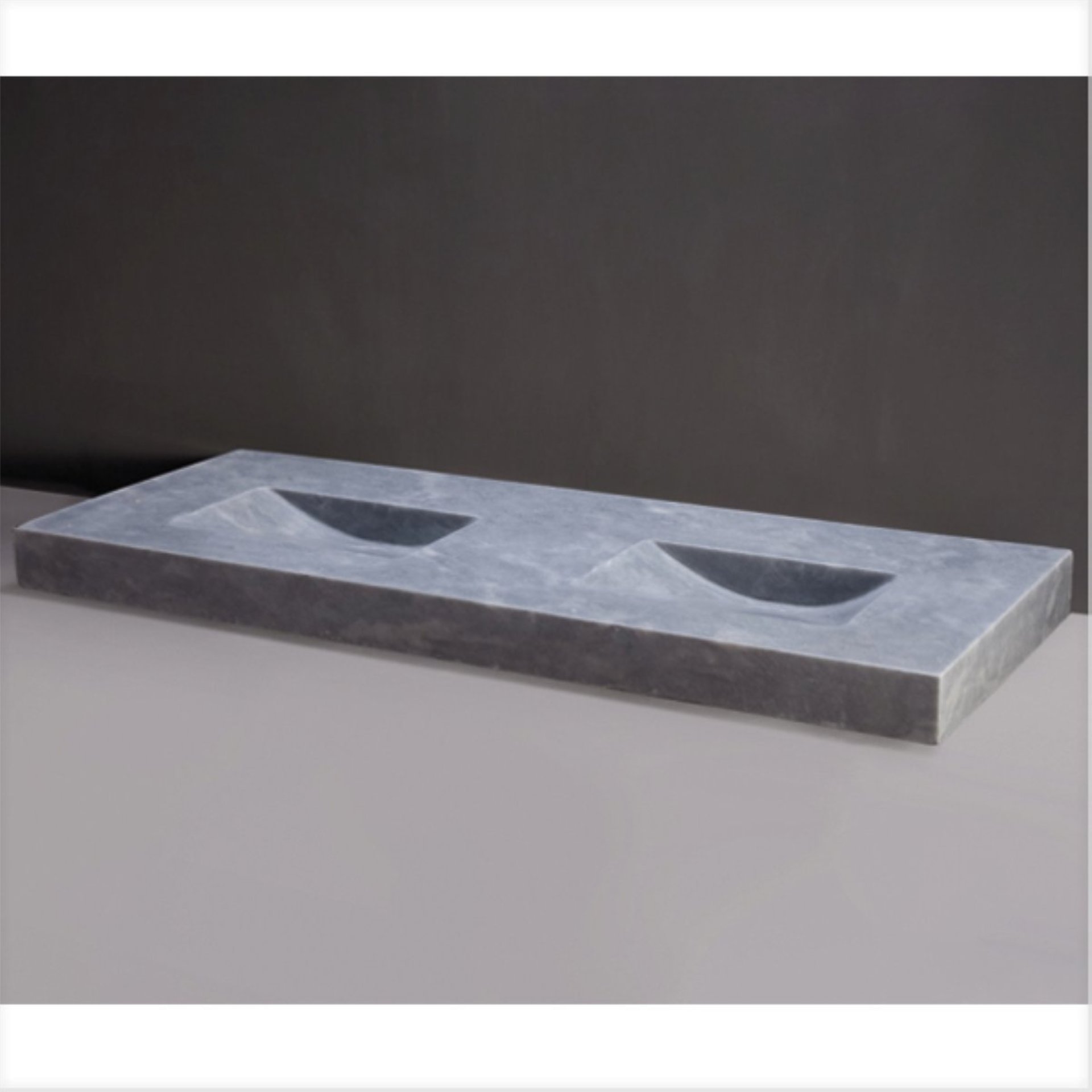 Waschbecken Naturstein NAPOLI II 160 cm breit, Marmor, ohne Hahnloch, 100359