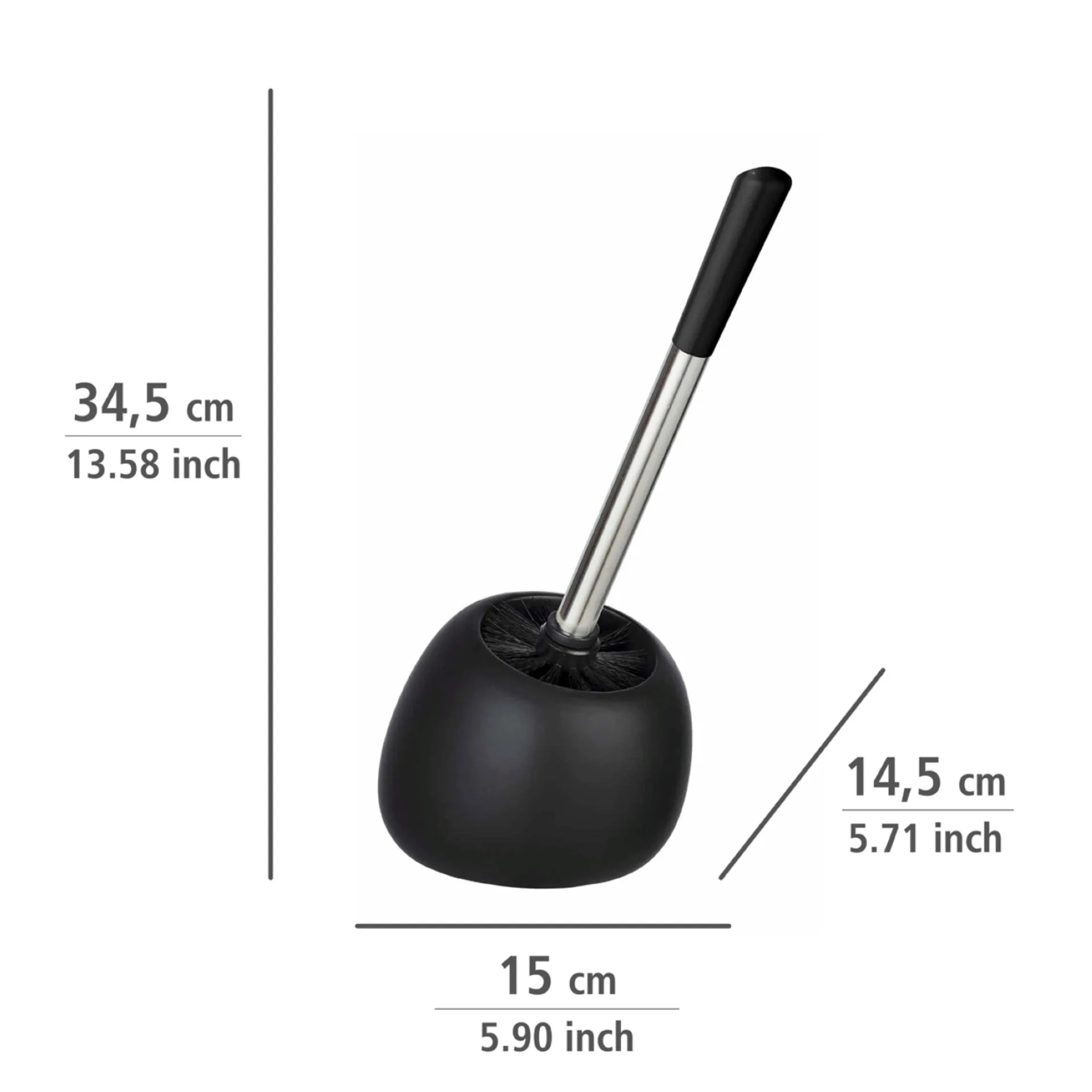 WENKO POLARIS WC-Garnitur, Schwarz matt, Keramik