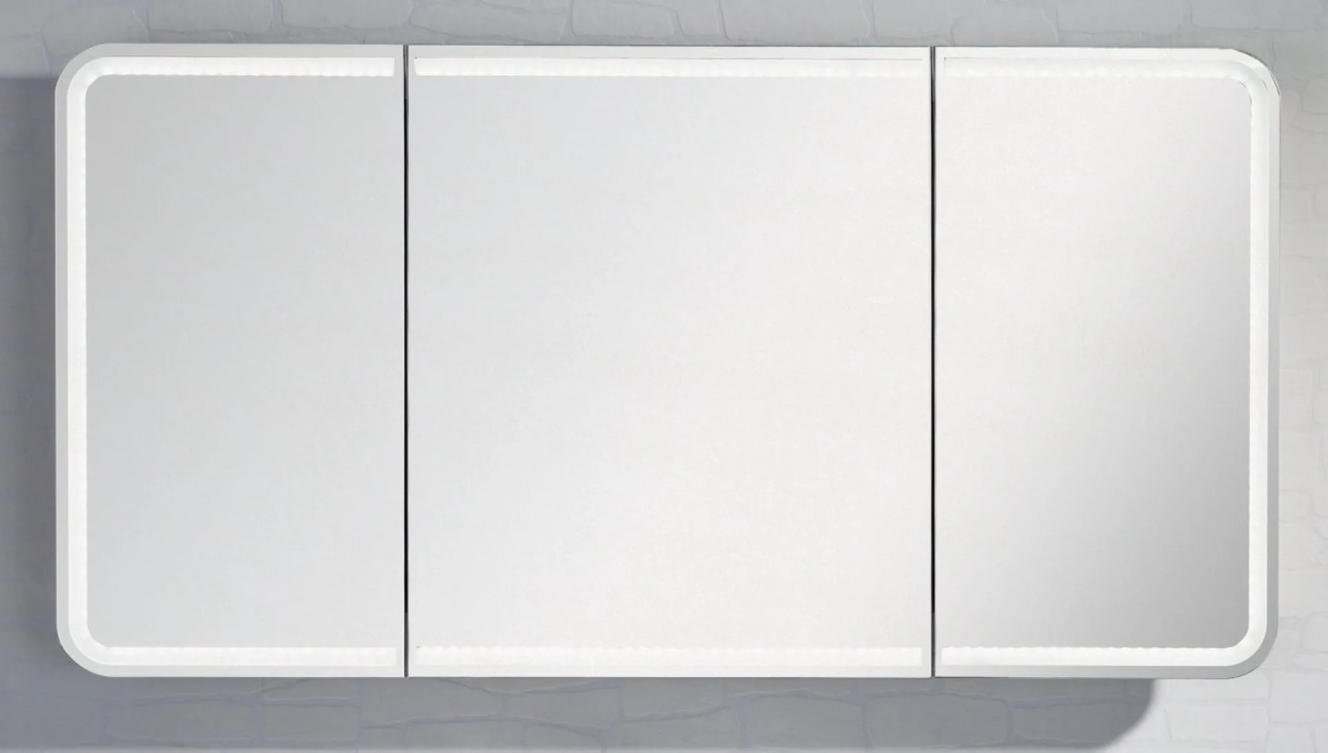 LANZET M9 LED Spiegelschrank 120 cm breit, Braun dunkel