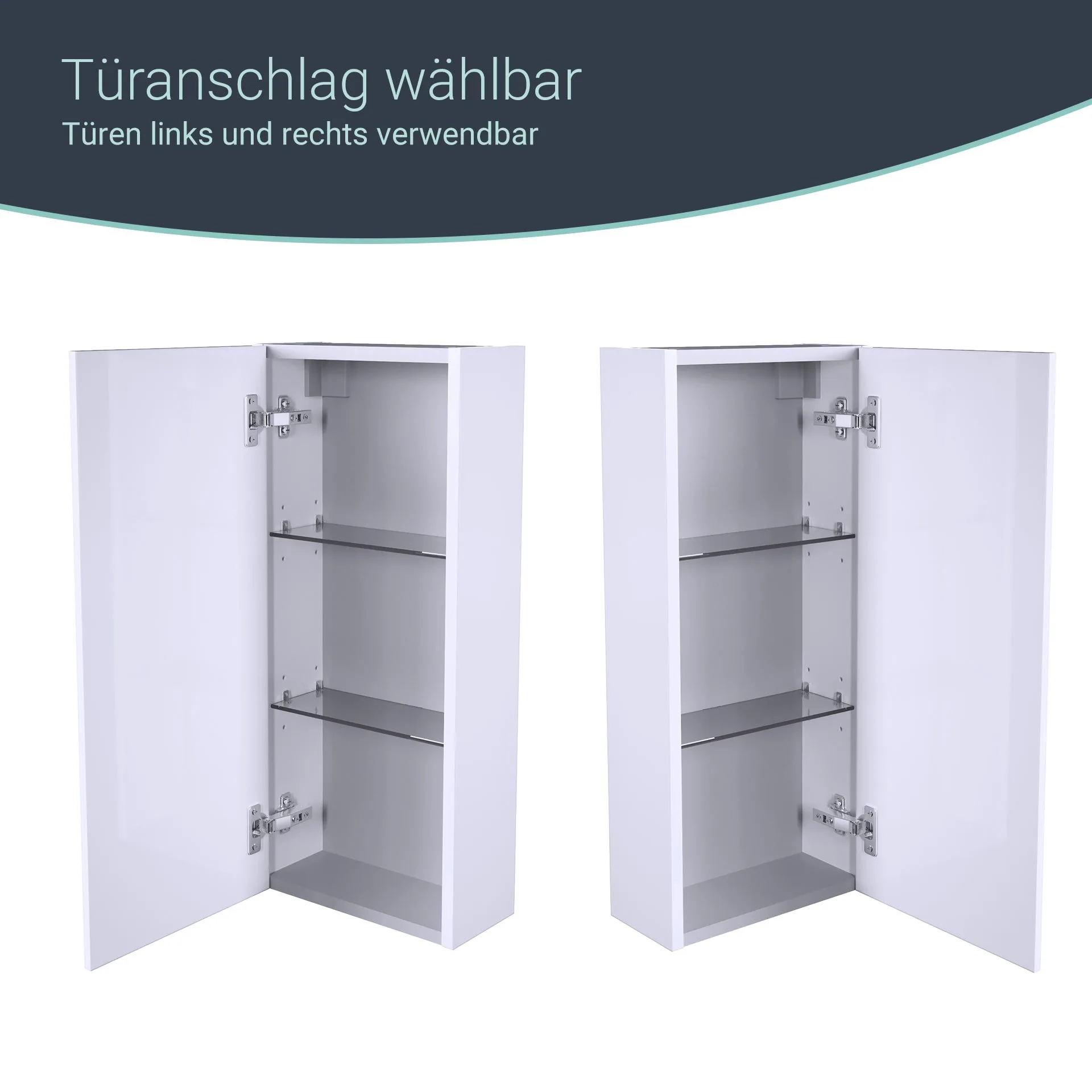 FACKELMANN MILANO Hängeschrank 30 cm breit, Weiß