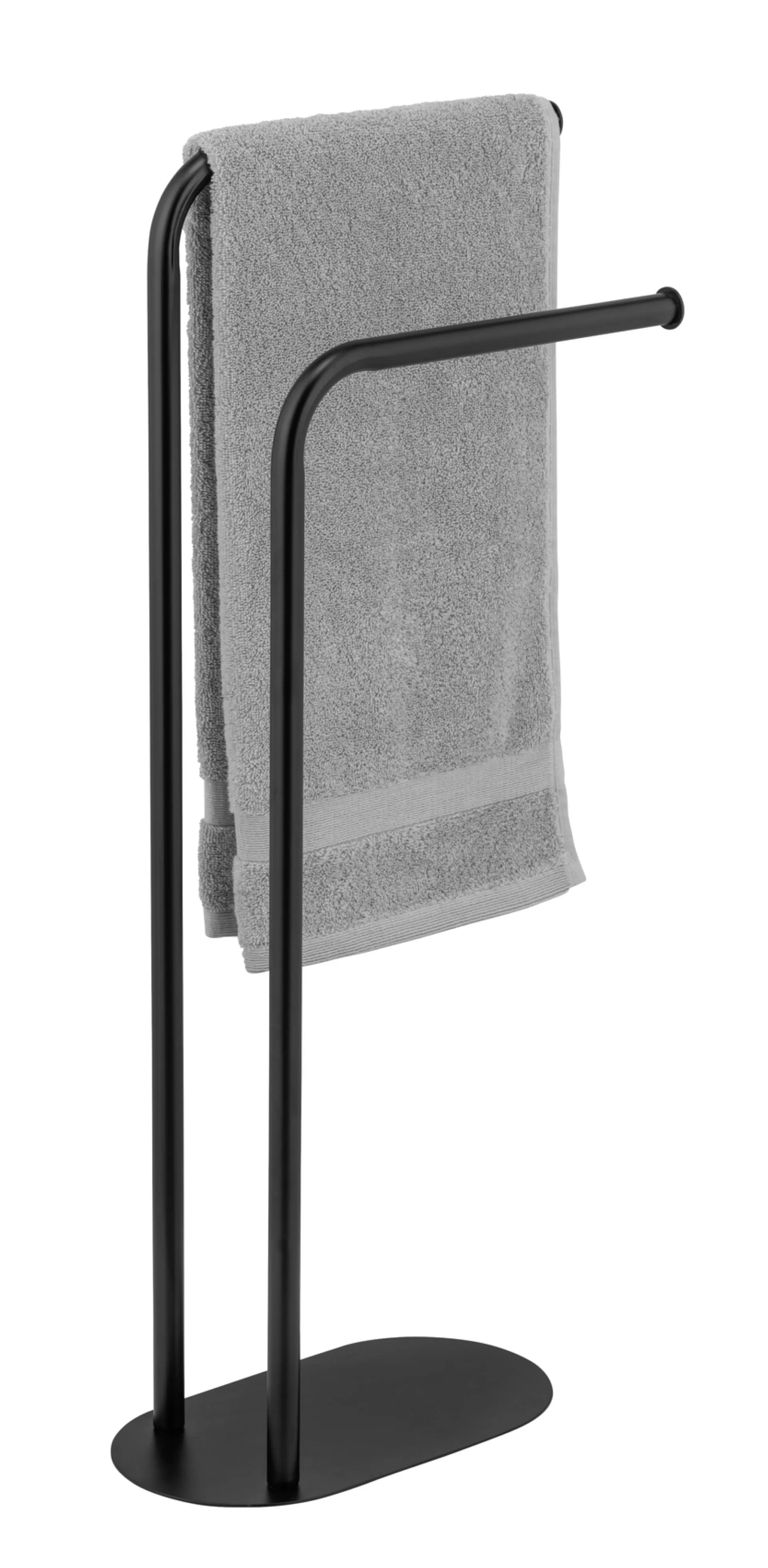 WENKO LEVANTE Handtuchhalter, Schwarz, stehend