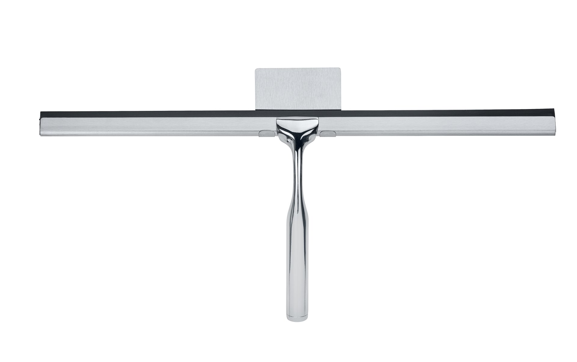 WENKO TERNI JUMBO Duschabzieher, Chrom, mit Wandbefestigung, extra breite Wischfläche