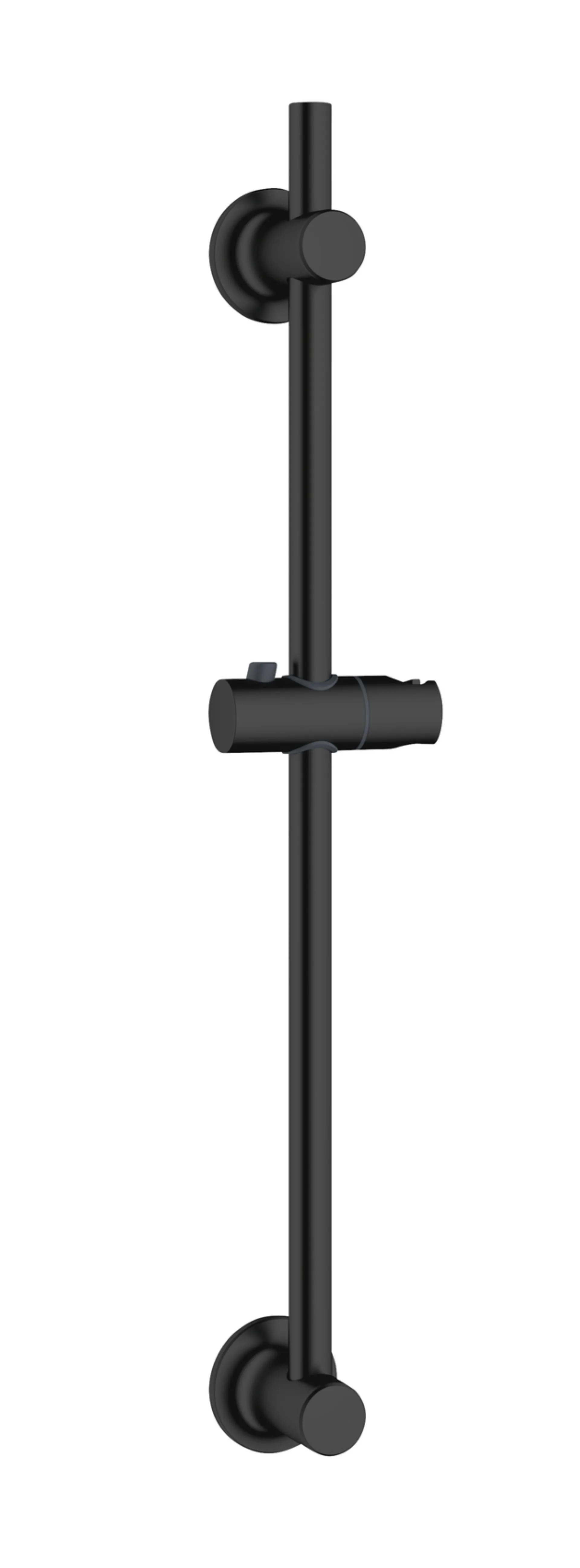 WENKO Duschstange 70 cm, Schwarz, Befestigen ohne Bohren