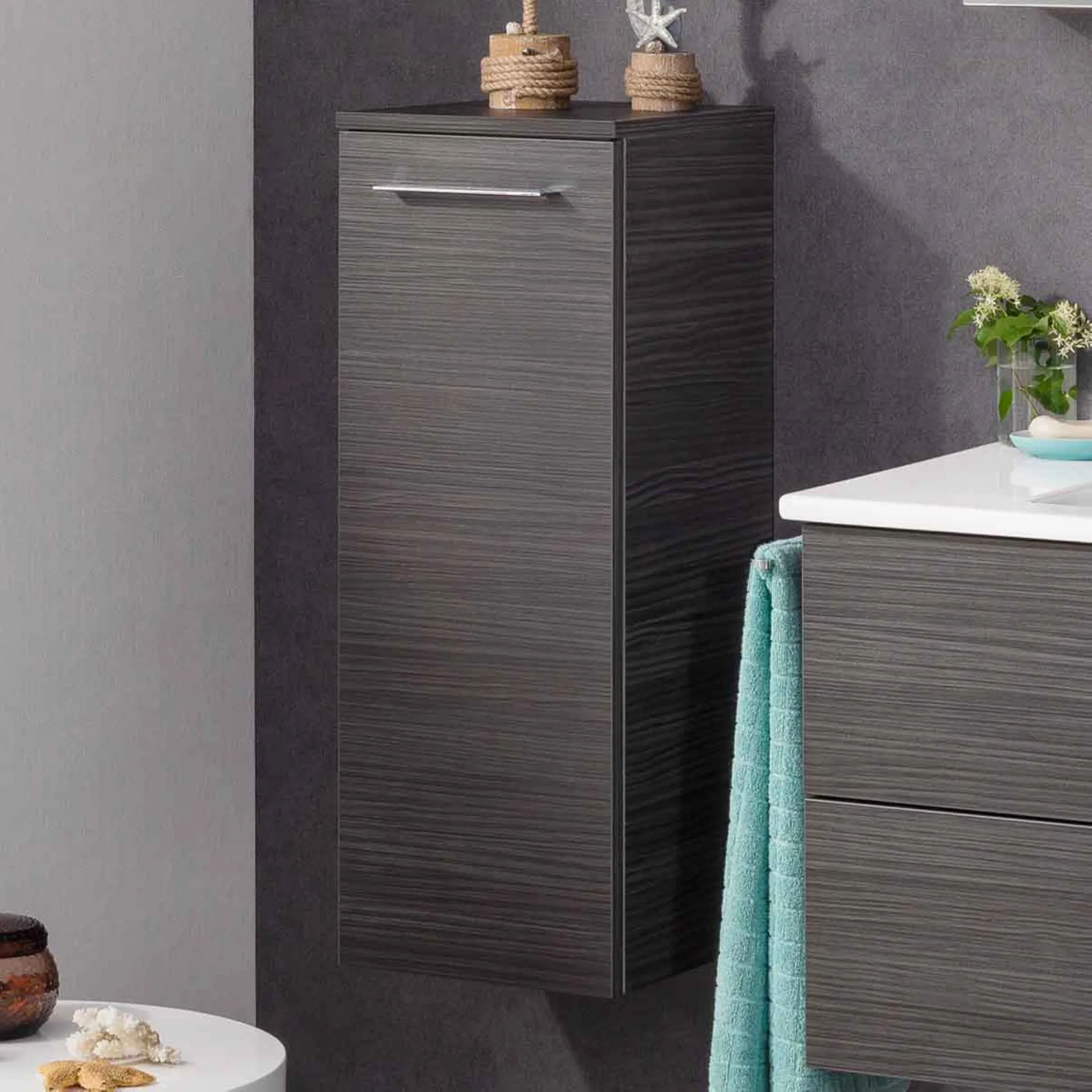 Fackelmann B.PERFEKT Midischrank 31 cm breit, Anthrazit