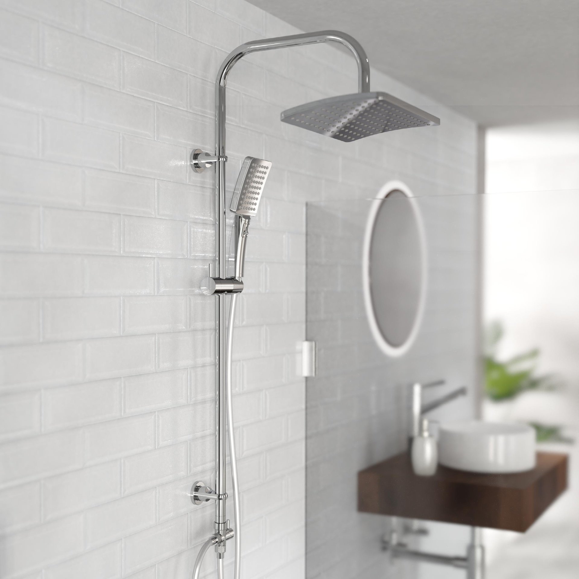 SCHÜTTE MALLORCA Überkopf-Brauseset, Chrom