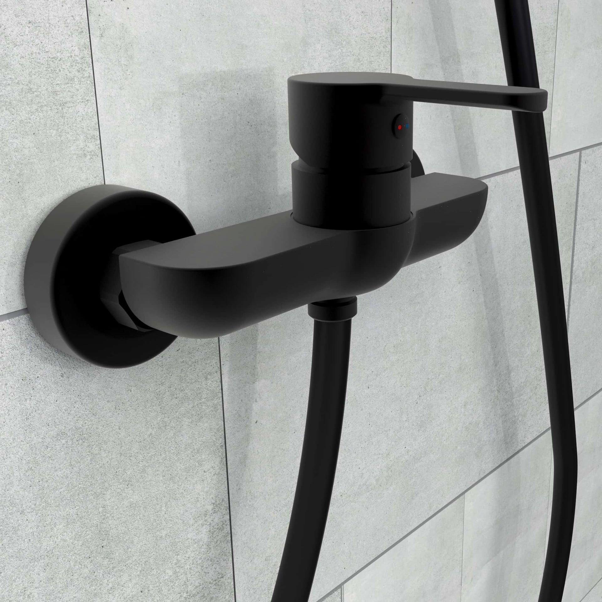 Schütte DENVER Duscharmatur, Schwarz matt