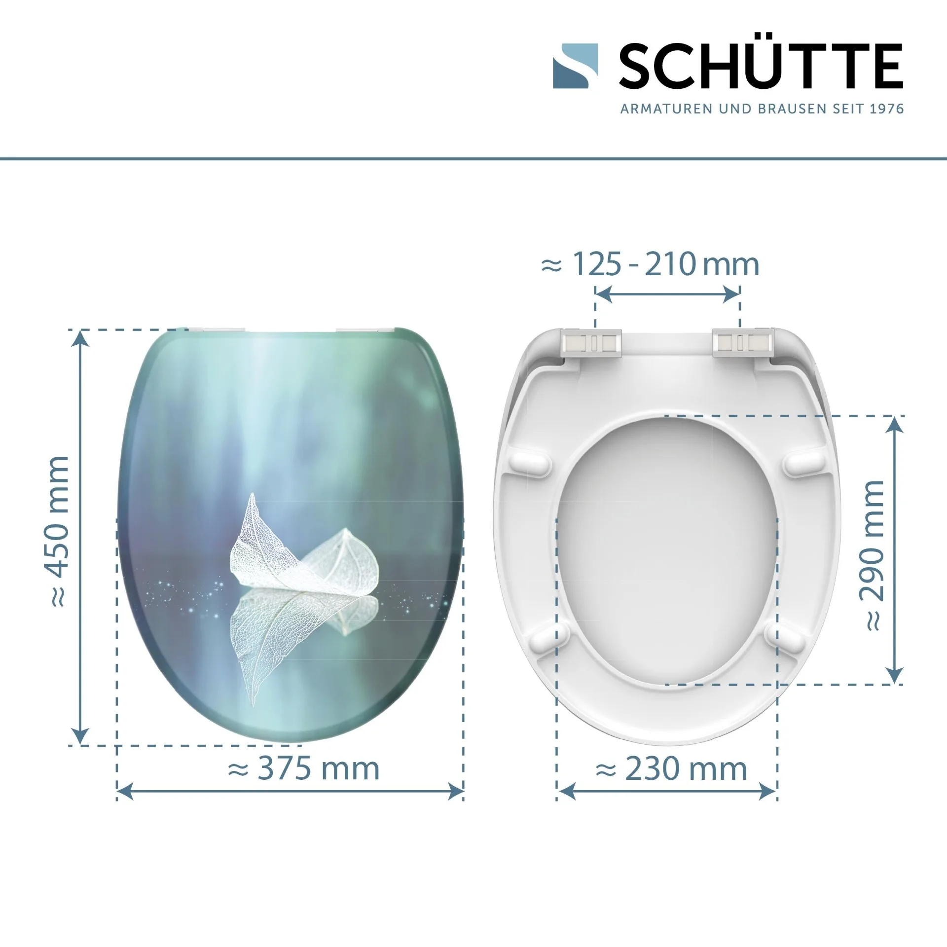 SCHÜTTE DALLEN LEAF WC-Sitz, Kunststoff, mit Absenkautomatik