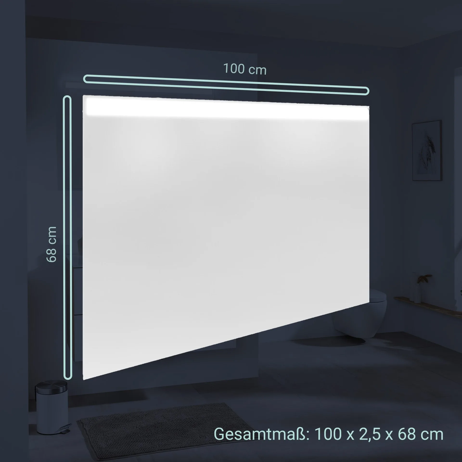 FACKELMANN B.BRILLANT LED Spiegel 100 cm breit