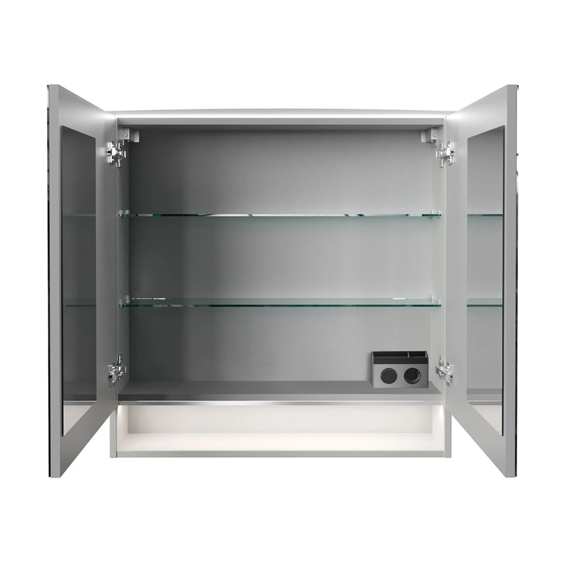 FACKELMANN B.STYLE LED Spiegelschrank 80 cm breit, Weiß