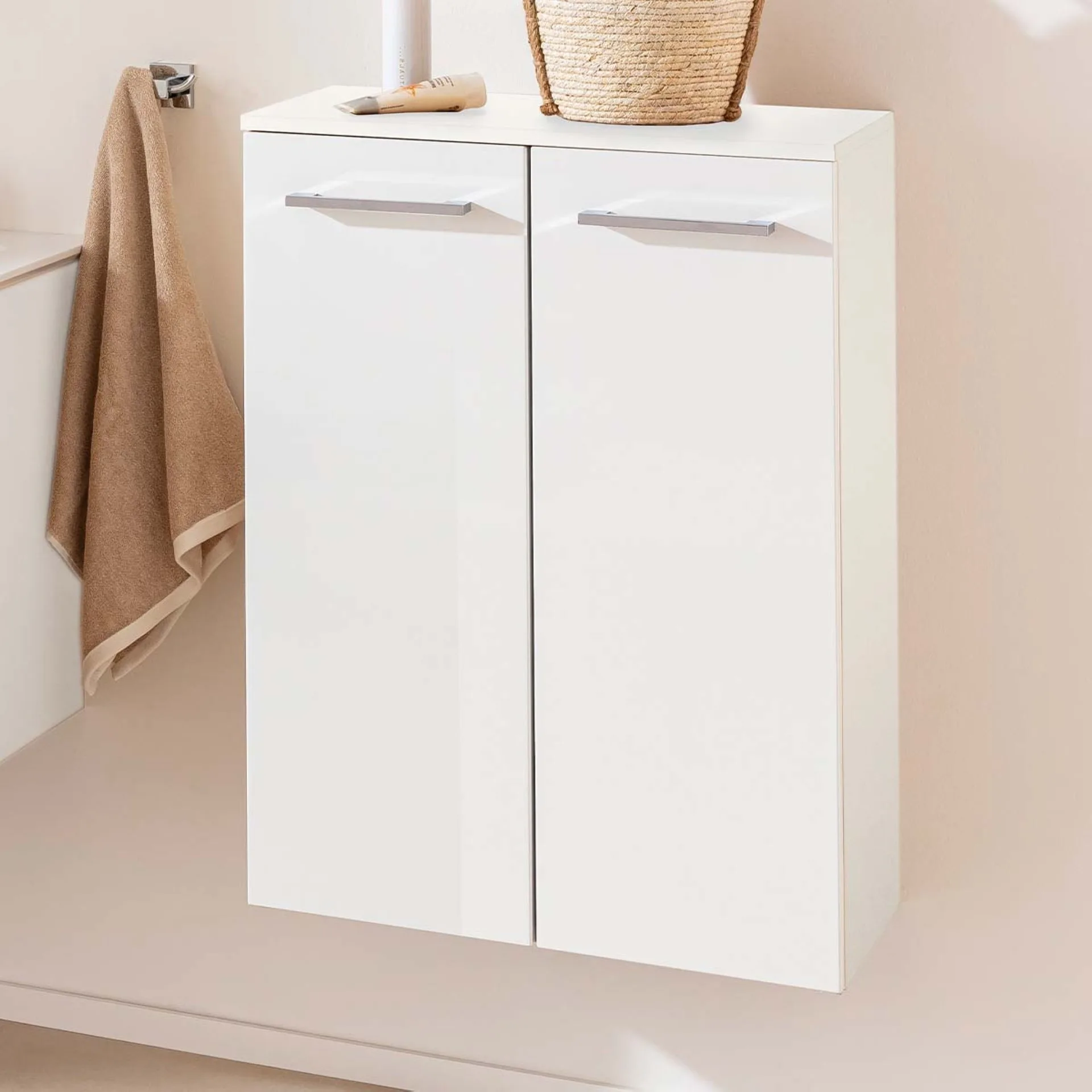 FACKELMANN B.STYLE Doppel Midischrank 60 cm breit, Weiß