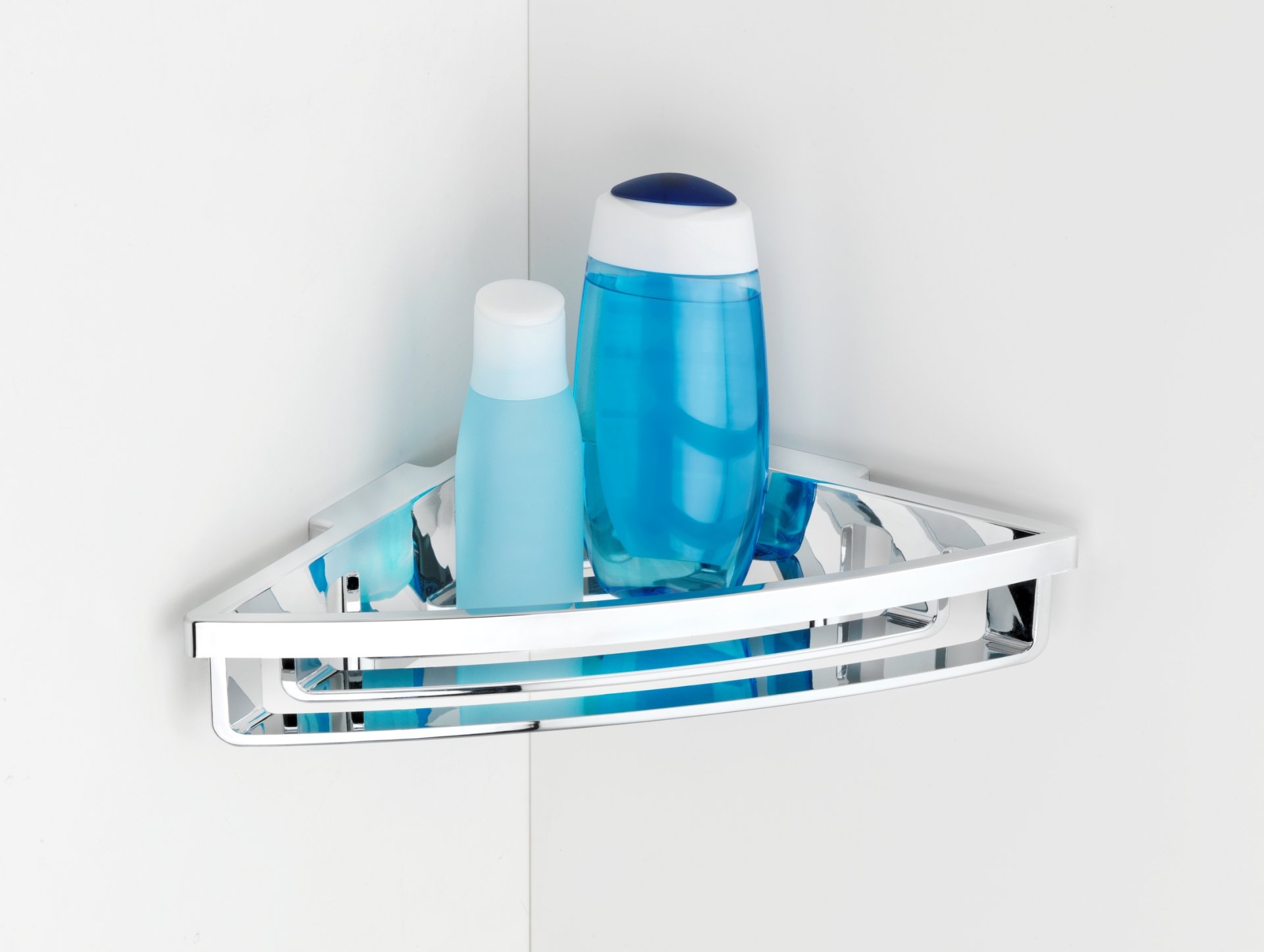 WENKO BRALIA Dusch Eckablage, Chrom, 2er Set, Befestigen ohne bohren, Power-Loc®