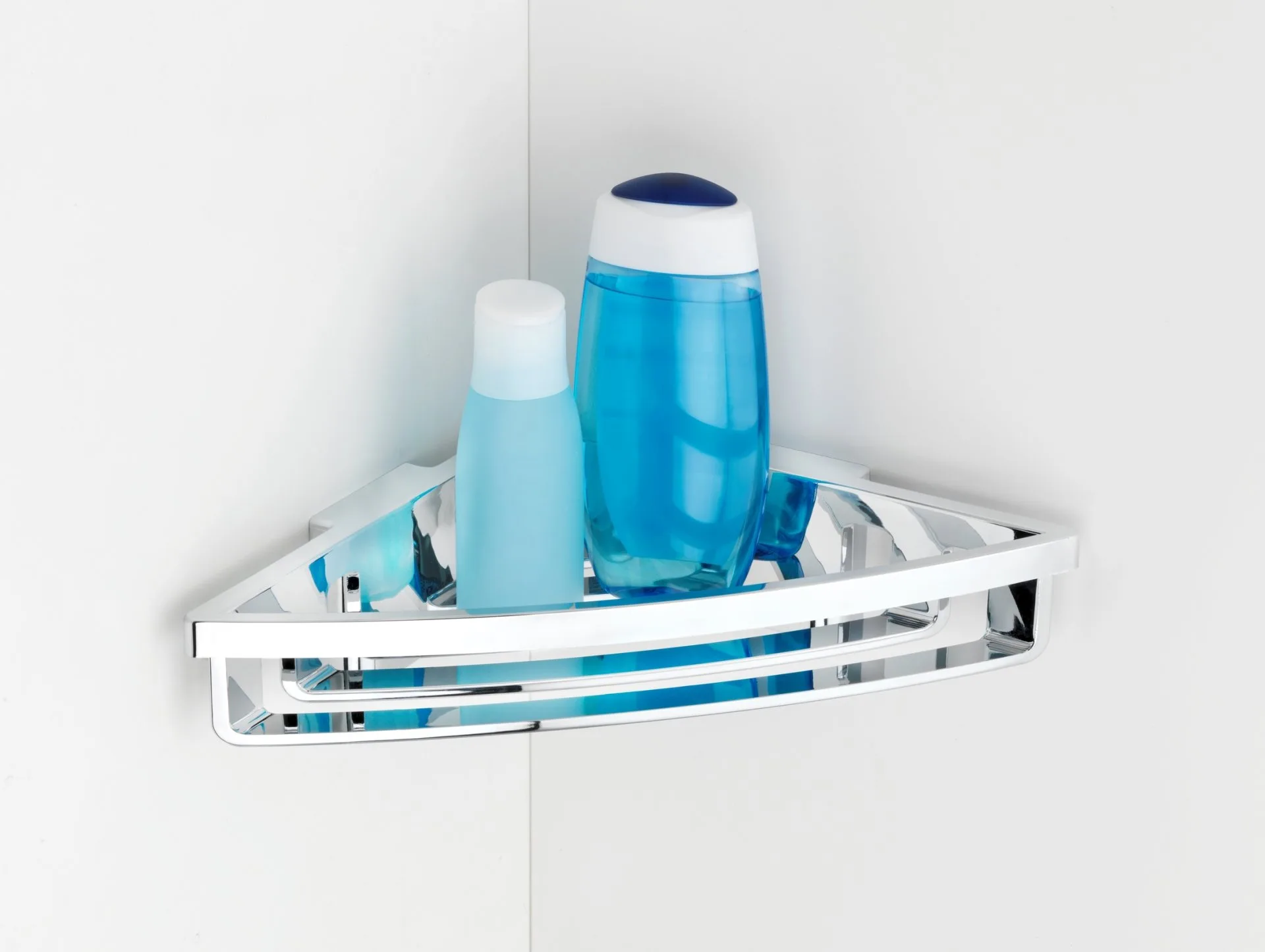 WENKO BRALIA Dusch Eckablage, Chrom, 2er Set, Befestigen ohne bohren, Power-Loc®