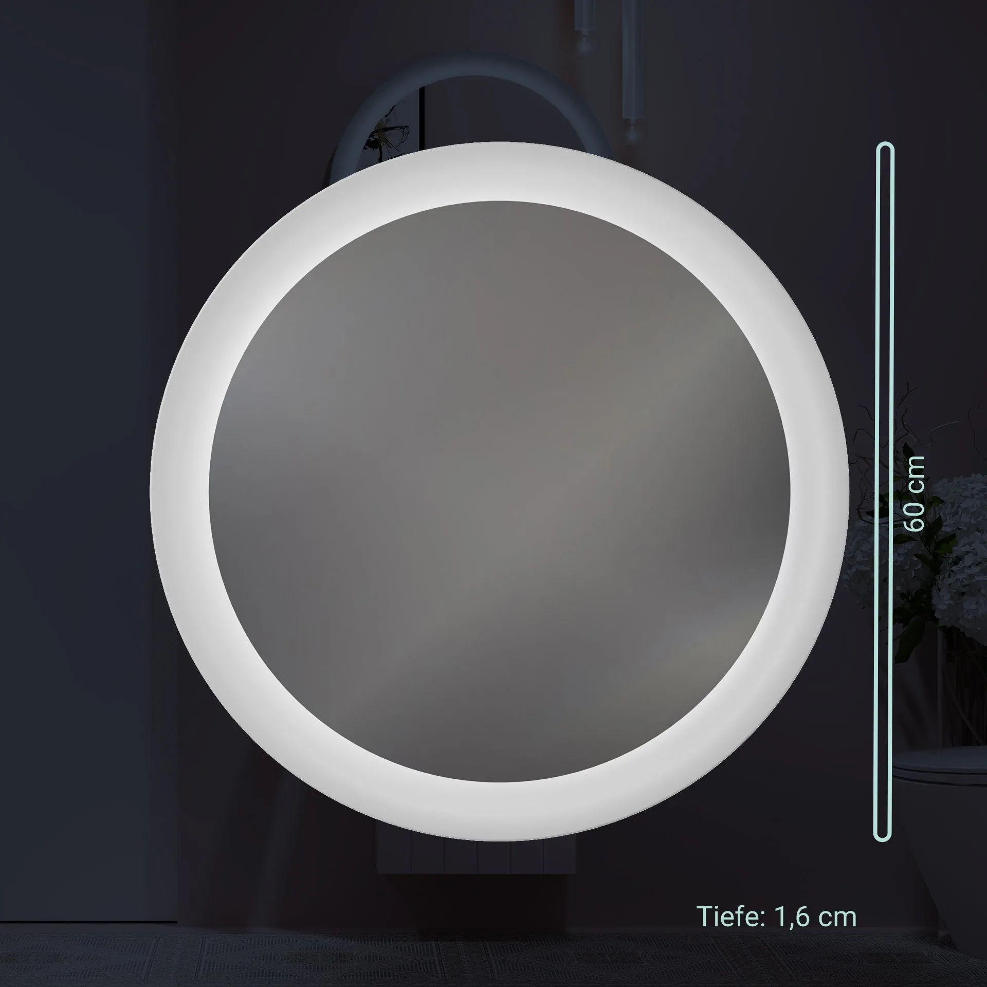 BADEDU IMPERO LED Spiegel Ø 60 cm, rund