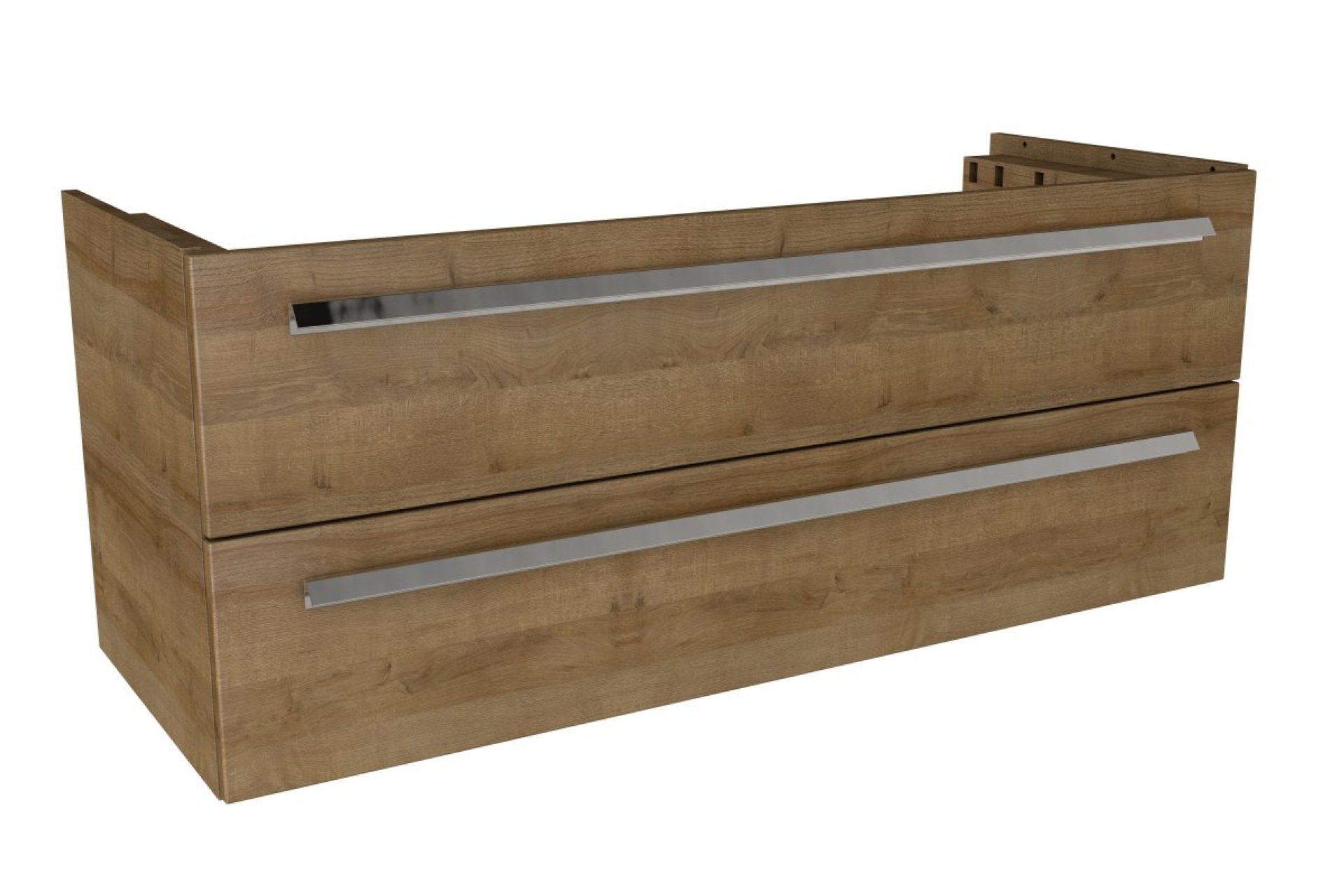 LANZET K1 Waschbeckenunterschrank 120 cm breit, Braun hell