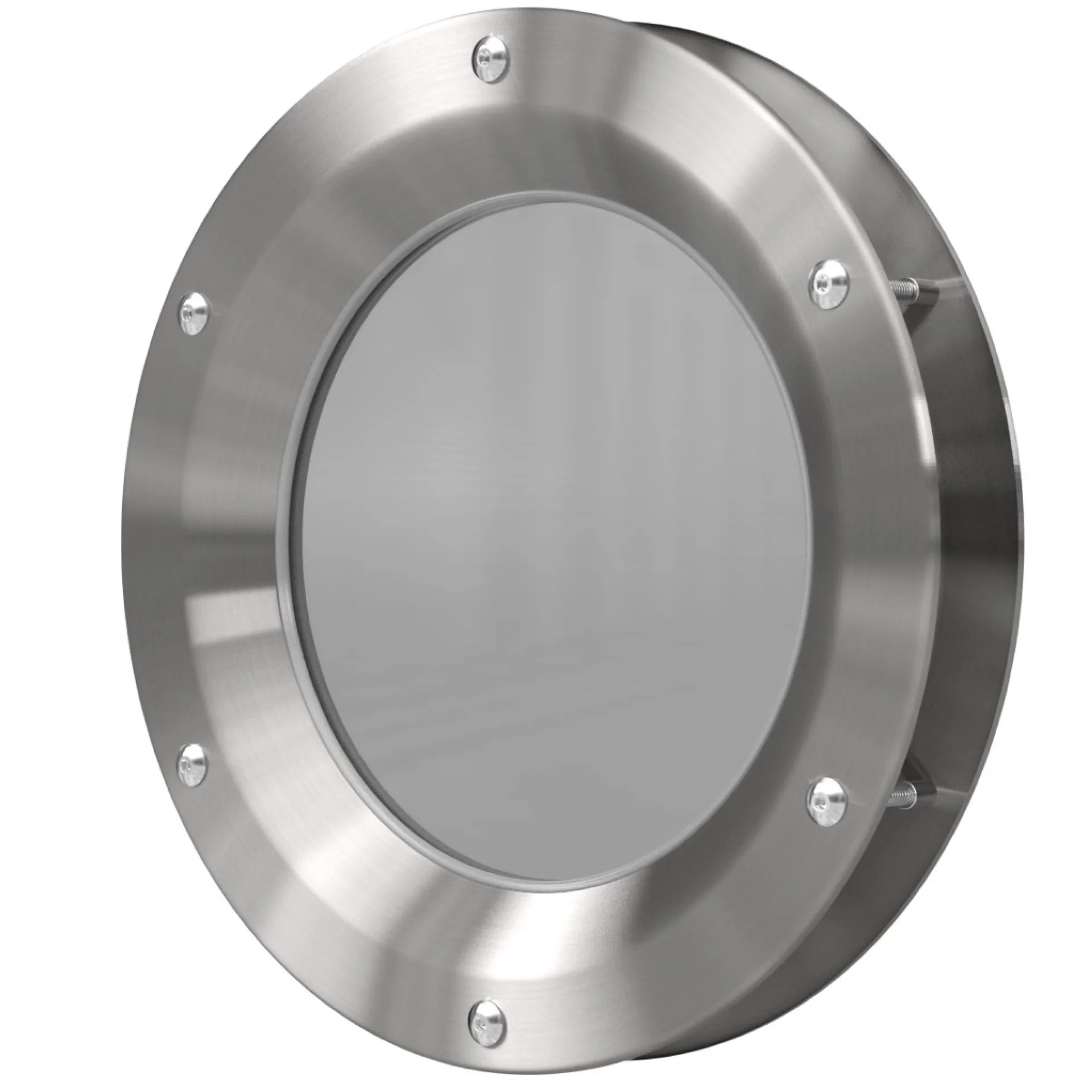 Bullauge ø 400 mm Milchglas Edelstahl BW40 für Türblatt 40 mm