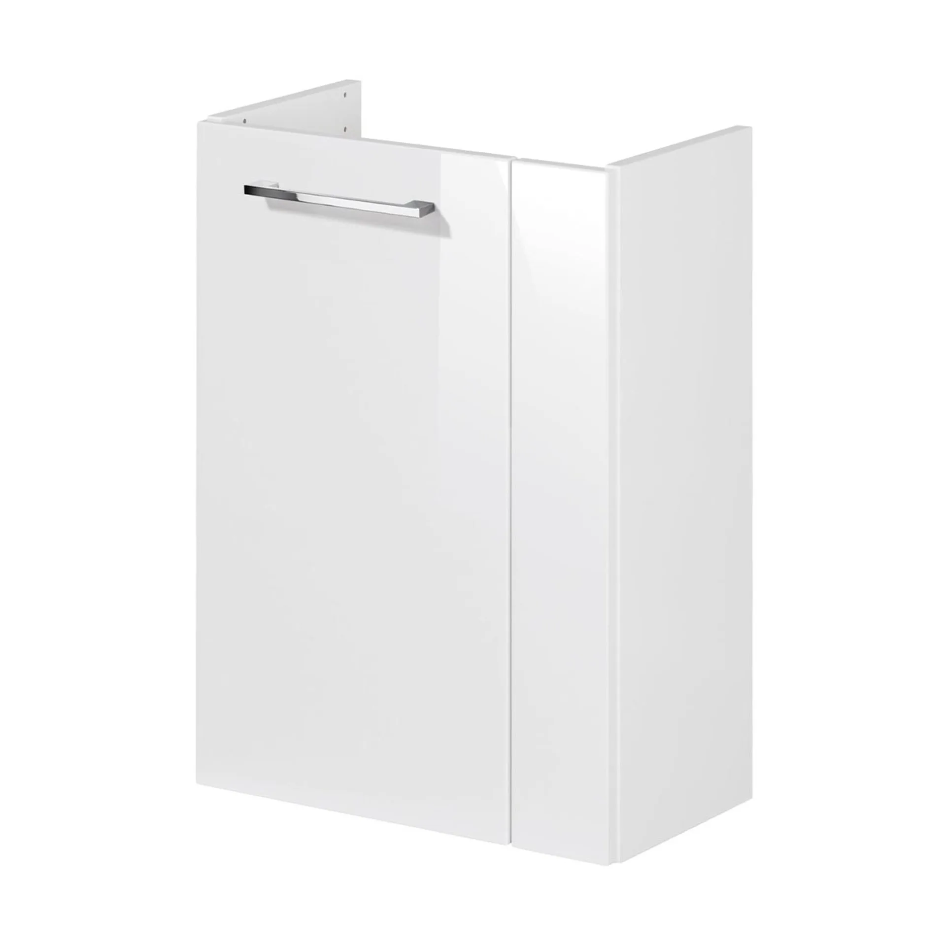FACKELMANN SBC SCENO Waschbeckenunterschrank Gäste WC 45 cm breit, Weiß, Türanschlag links