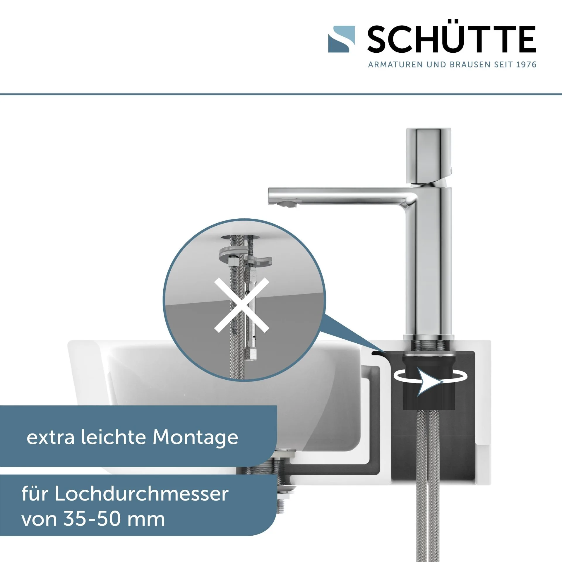 Schütte NEW YORK Waschtischarmatur, Chrom