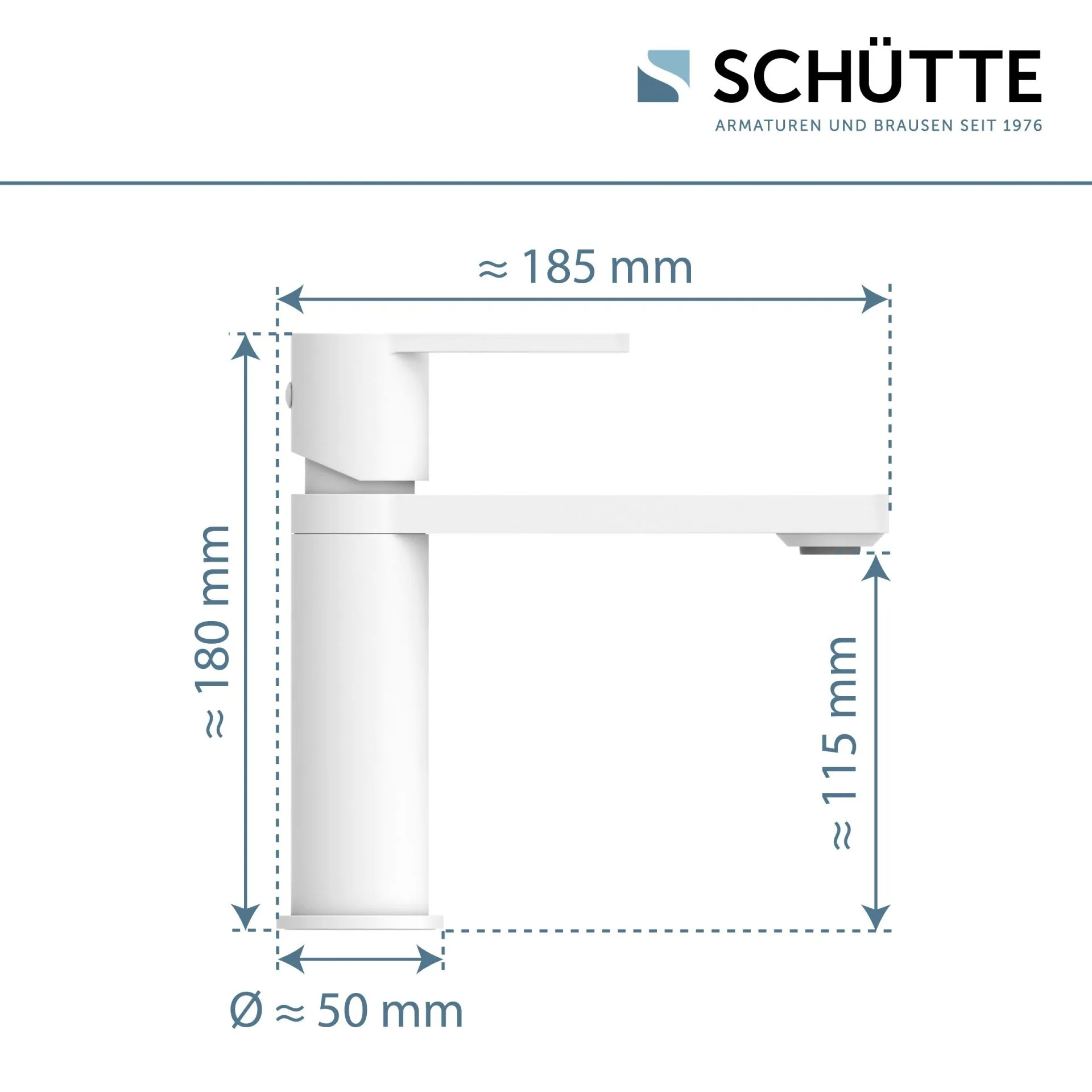 SCHÜTTE MANHATTAN Waschtischarmatur, Weiß matt