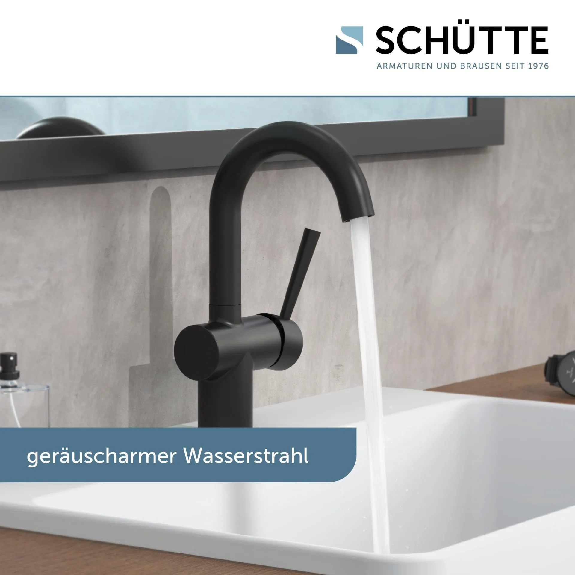 SCHÜTTE CORNWALL Waschtischarmatur, Schwarz matt